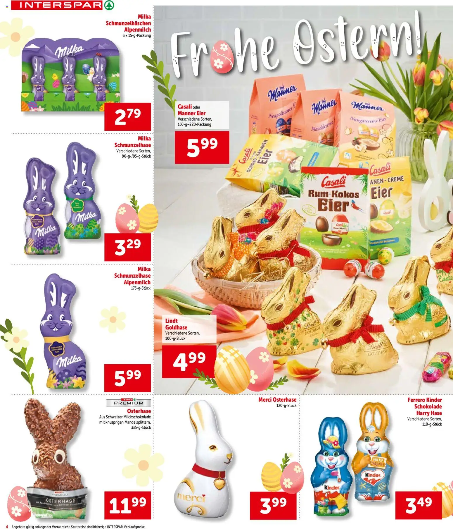 Interspar Flugblatt - Niederösterreich gültig ab 19.02.2026 | Seite: 4 | Produkte: Creme, Eier, Schokolade
