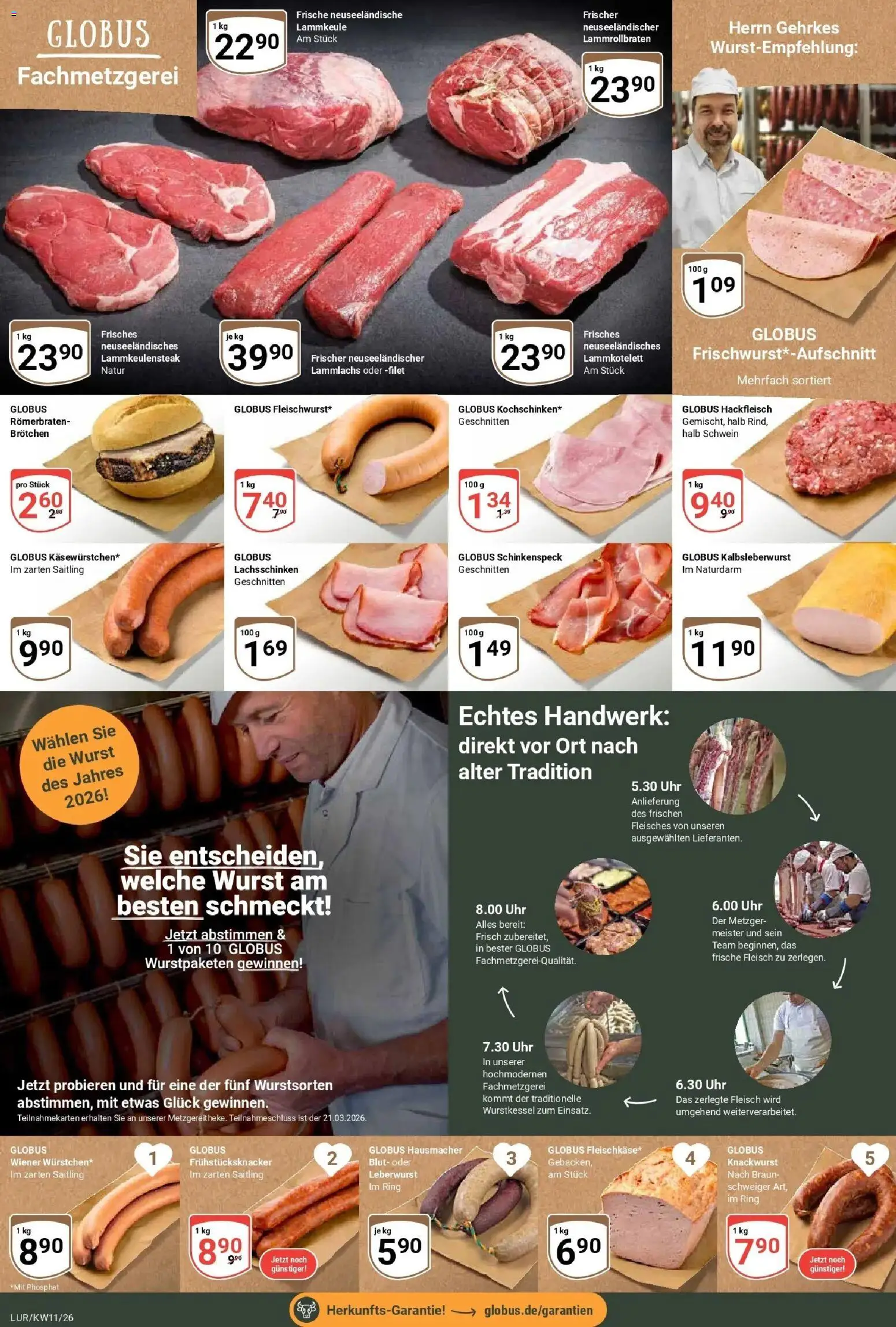 Globus prospekt Hamburg	 – gültig ab 09.03.2026 | Seite: 7 | Produkte: Wurst, Fleisch, Uhr, Hackfleisch