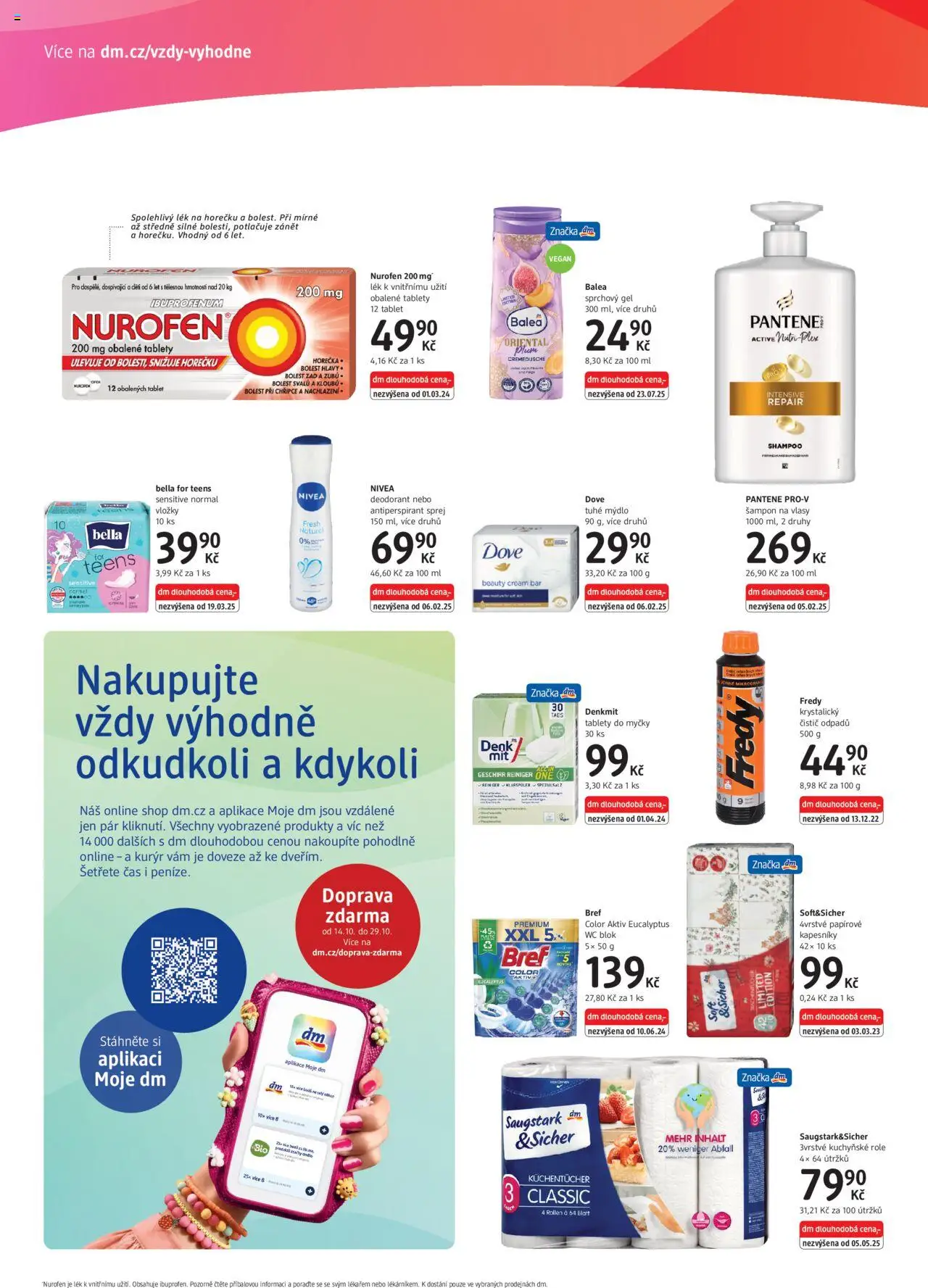 dm drogerie leták - Express od 16.10.2025 | Strana: 2 | Produkty: Sprchový gel, Deodorant, Antiperspirant, Čistič odpadů