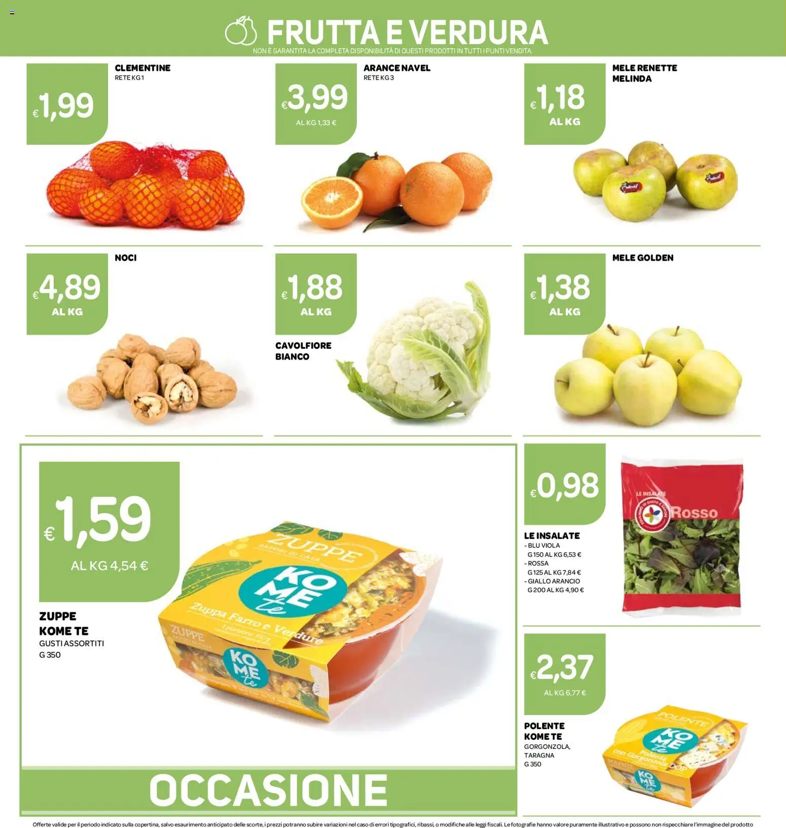 Volantino Ekom del 02.01.2026 | Pagina: 6 | Prodotti: Mele, Verdure, Noci, Gorgonzola