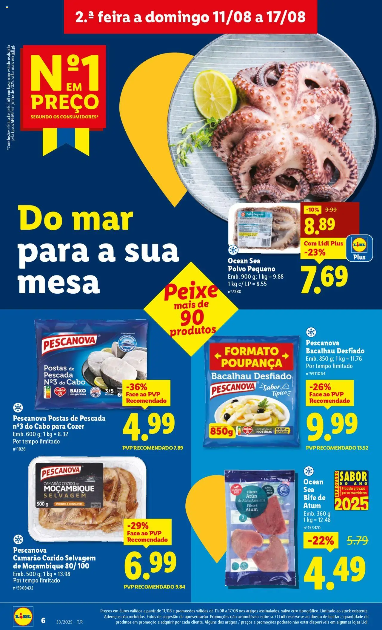 Lidl folheto │ válido de 11.08.2025 | Página: 6 | Produtos: Atum, Cabo, Base, Mesa