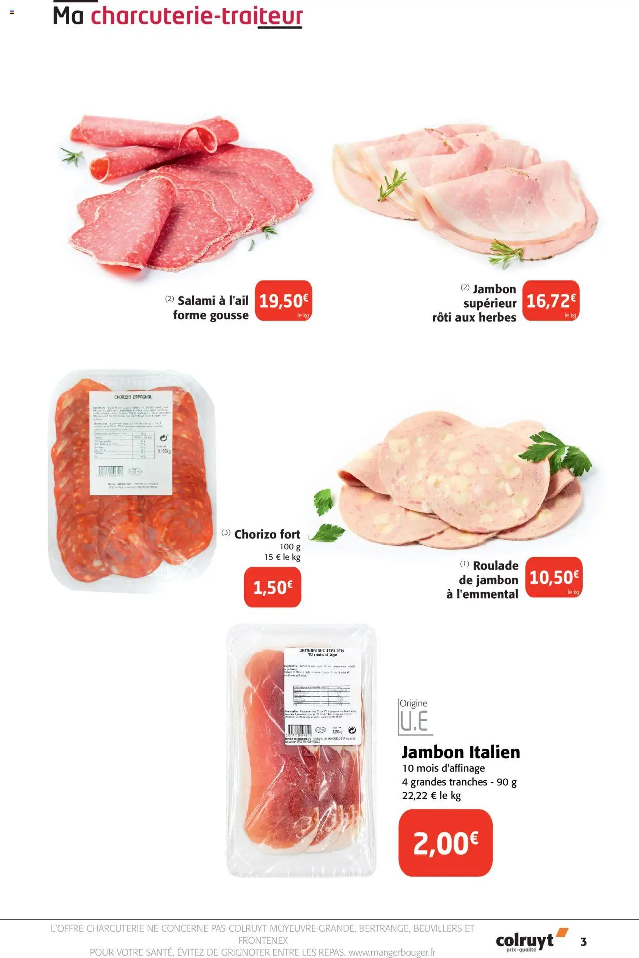  | Page: 3 | Produits: Chorizo, Salami, Jambon