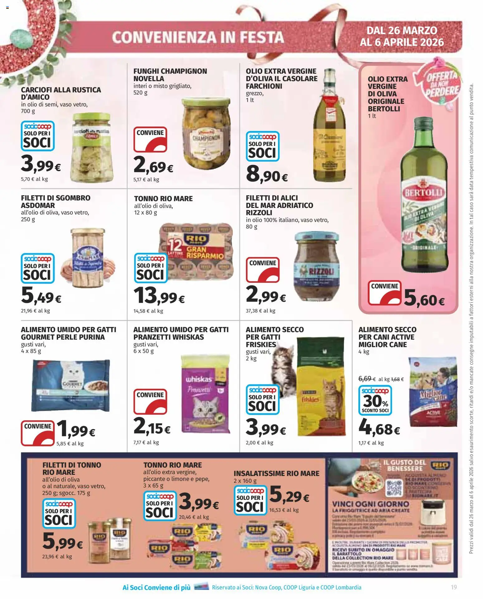 Volantino Ipercoop del 26.03.2026 | Pagina: 19 | Prodotti: Olio, Funghi, Data, Vaso