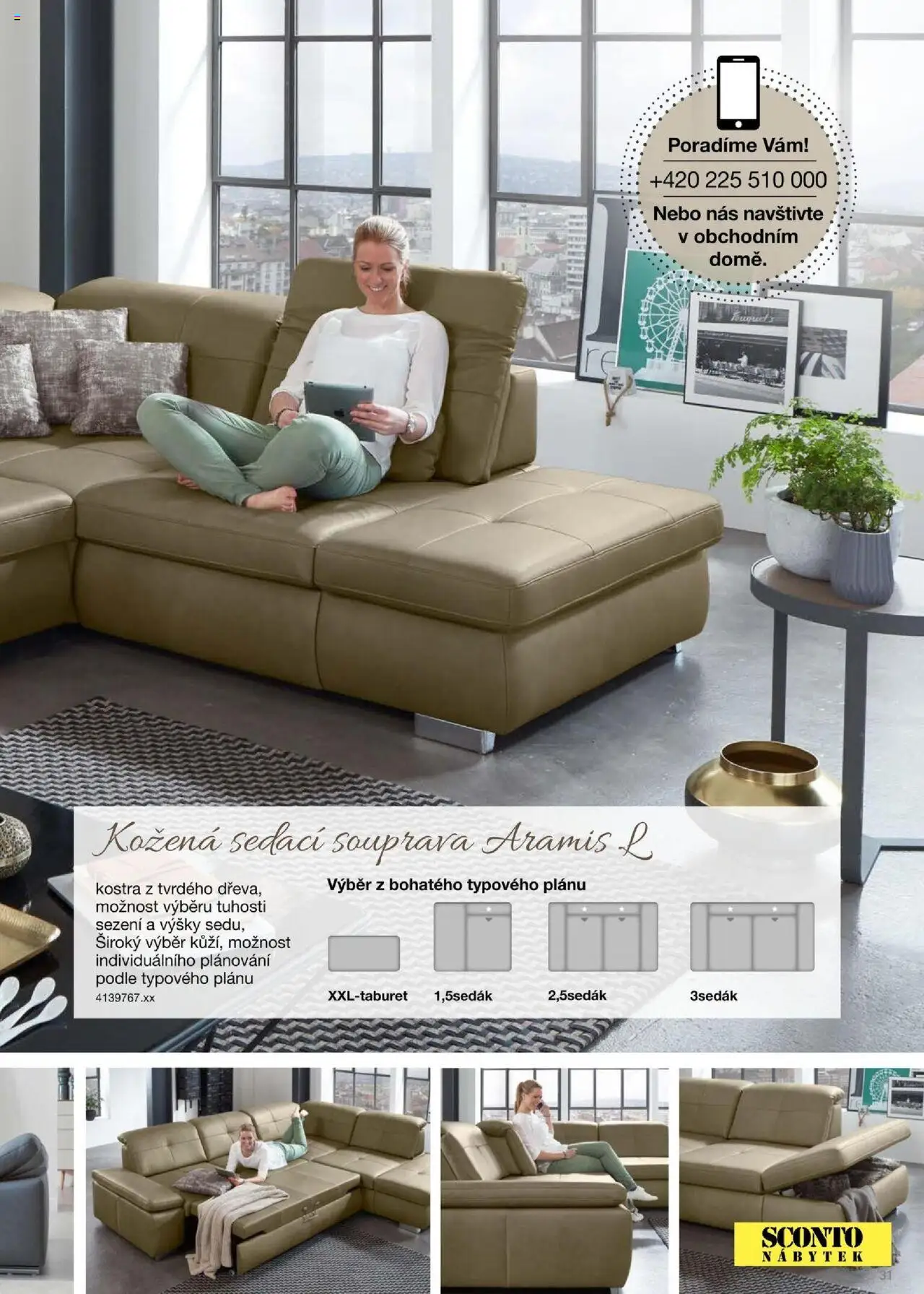 Sconto nábytek katalog - Sedací soupravy od 01.01.2025 | Strana: 31 | Produkty: Sedací souprava, Nábytek