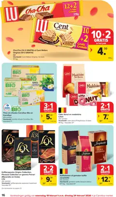 Carrefour - Folder Market - Voorbeeld van een folder van Carrefour, geldig van 18.02.2026 | Pagina: 16 | Producten: Thee, Csirkecombfile, Limoen, Koffiecapsules