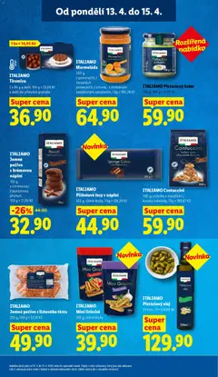 Náhled letáku ITALIAMO Jemné pečivo s krémovou náplní, 150 g, s citronovou/čokoládovou příchutí, 100 g = 21,93 Kč od 13.04.2026 | Strana: 19