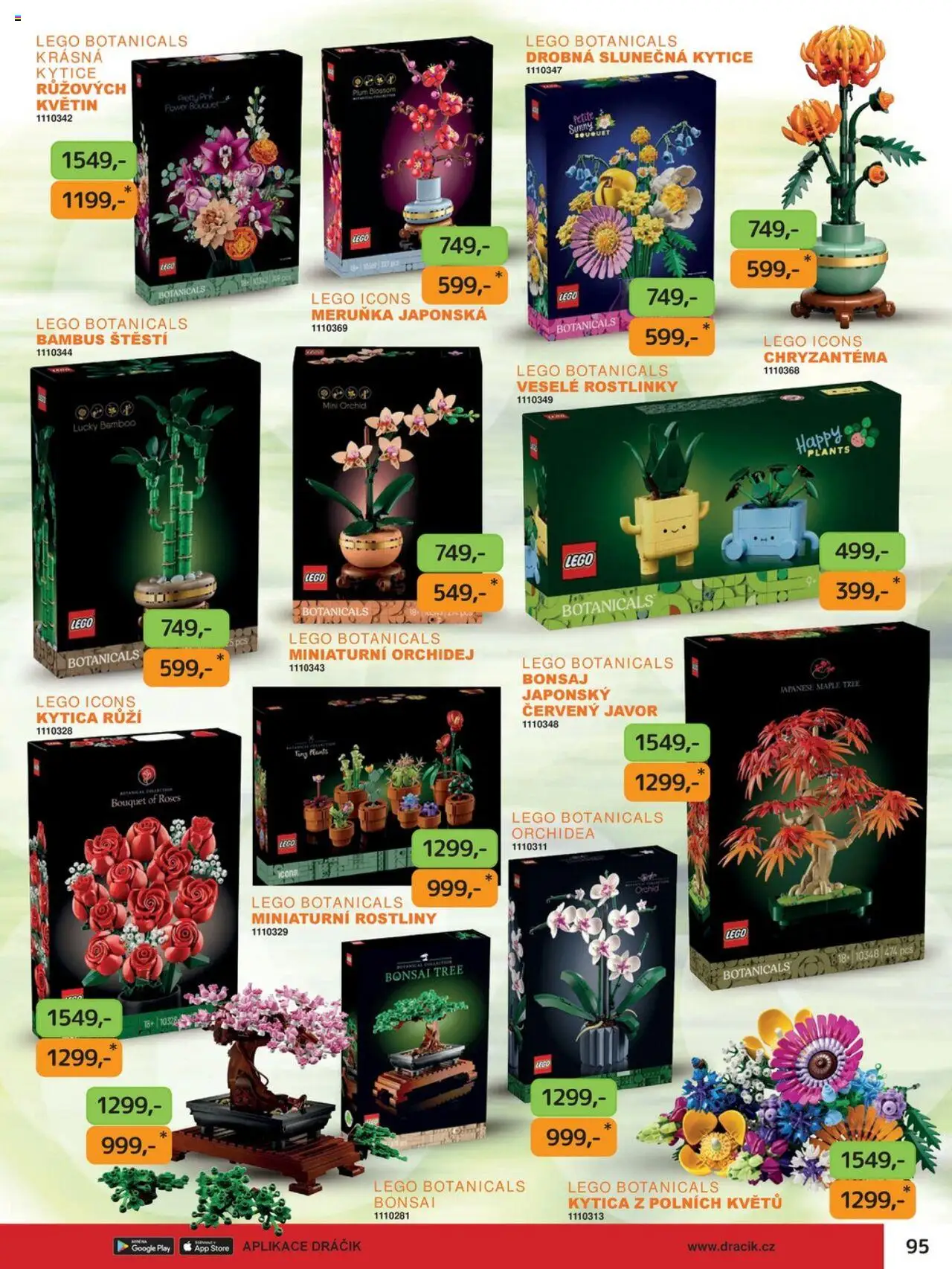 Dráčik leták od 03.10.2025 | Strana: 95 | Produkty: Orchidej, LEGO, Rostliny, Kytice