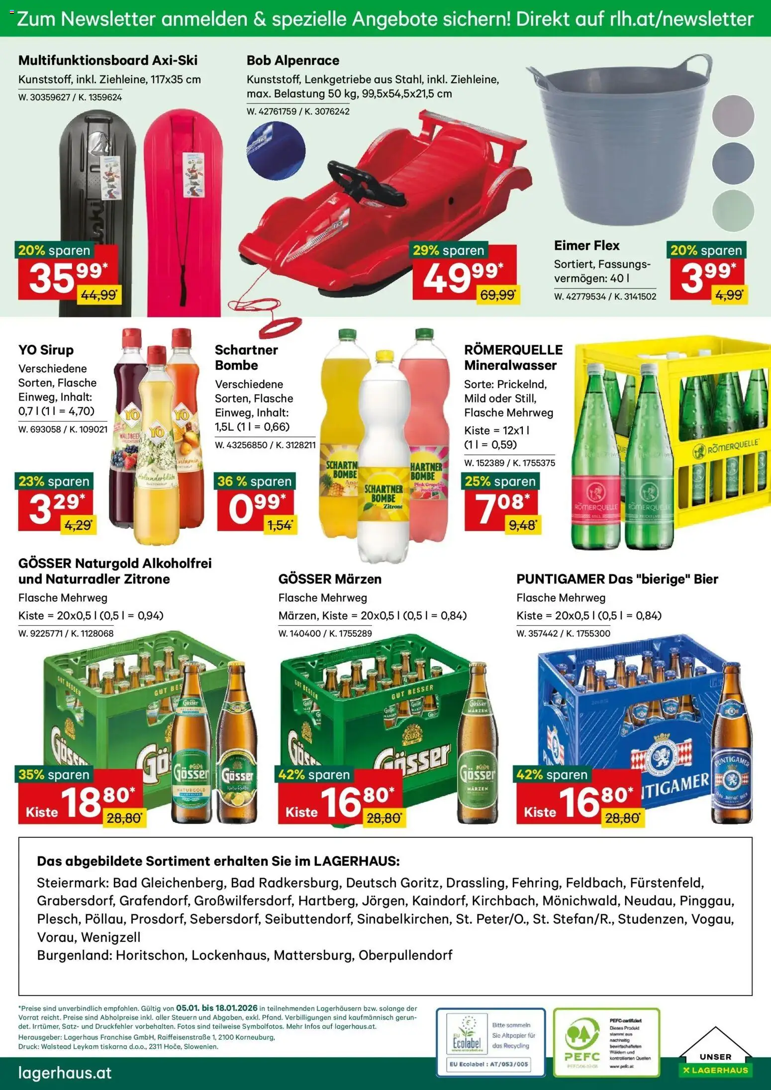 Lagerhaus Wochenangebote gültig ab 05.01.2026 | Seite: 6 | Produkte: Grapefruit, Zitrone, Bad, Bier
