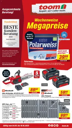 Toom Baumarkt - Prospekt ab 04.10.2025 gültig
