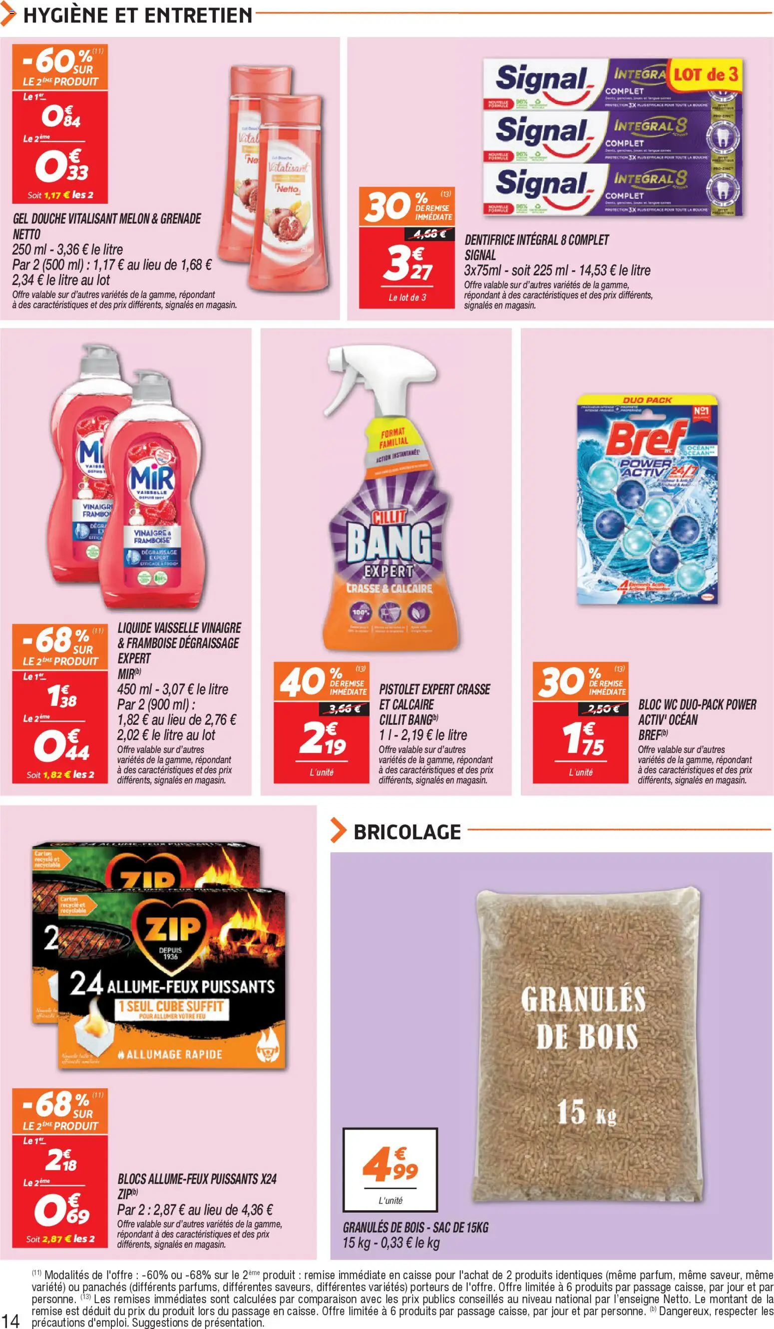 {H1} | Page: 14 | Produits: Melon, Sac, Liquide vaisselle, Douche