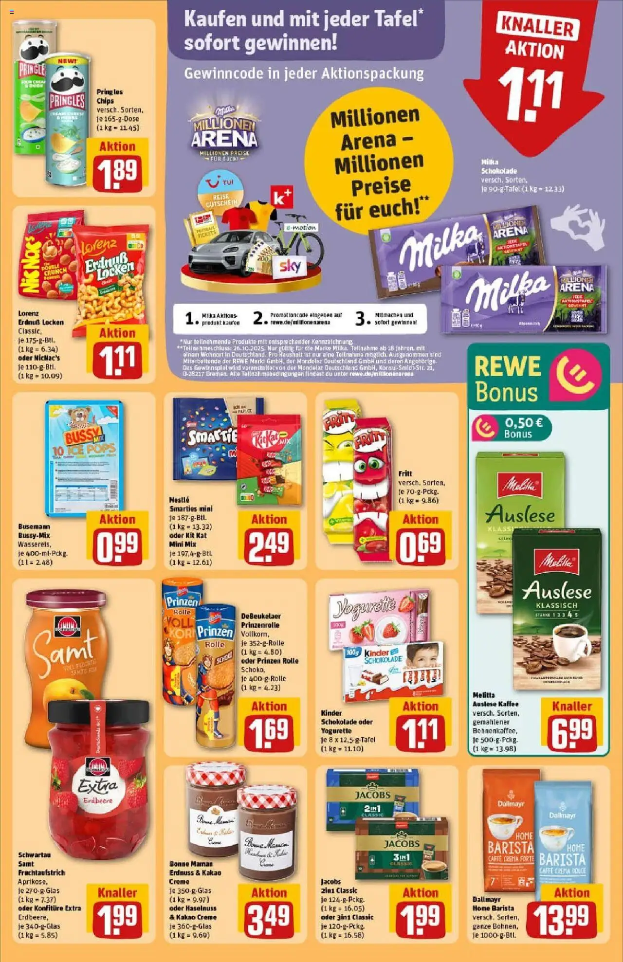 Rewe prospekt Stockstadt	 - gültig ab dem 03.08.2025 | Seite: 25 | Produkte: Yogurette, Schwartau samt, Milka, Bonne maman