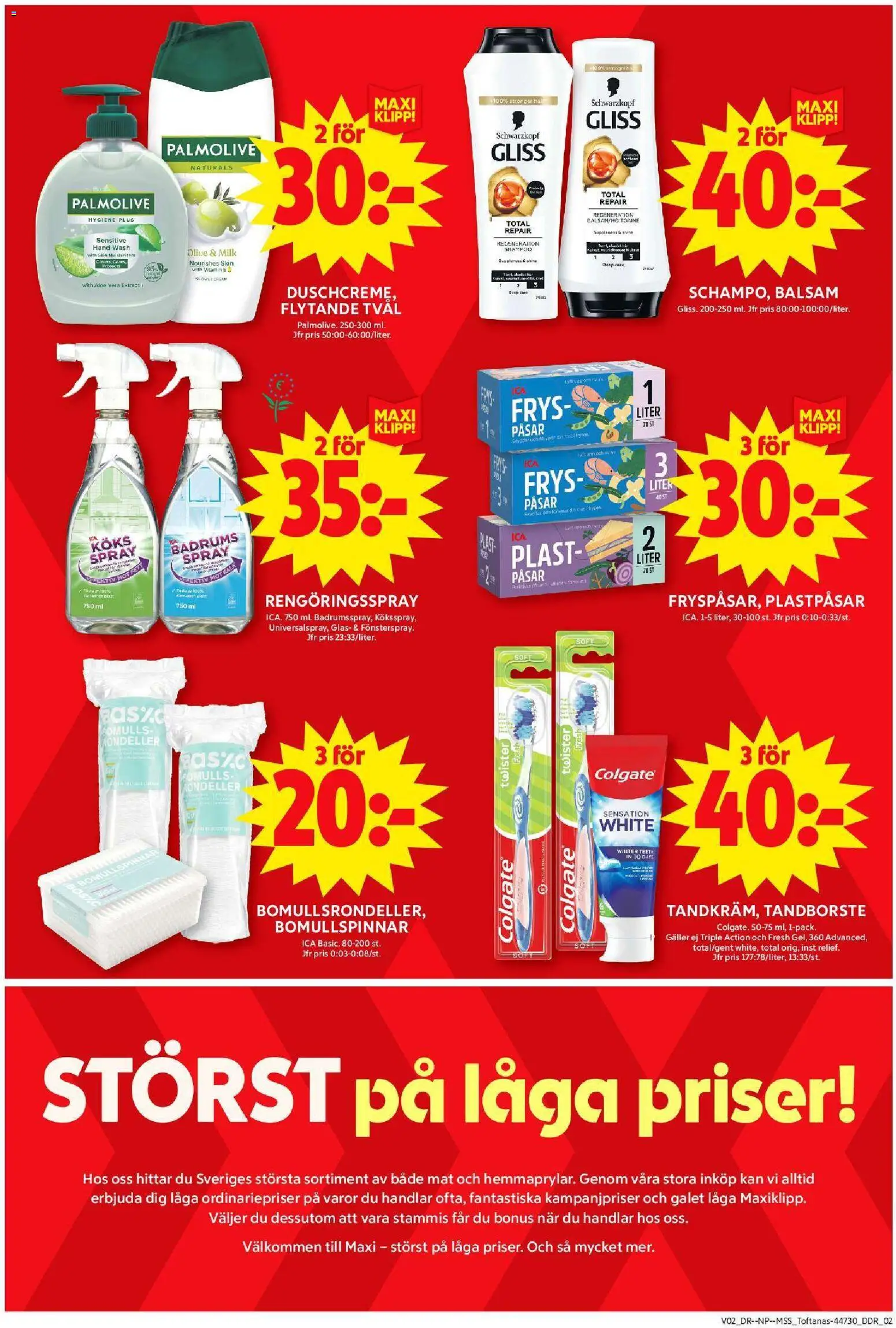 ICA Maxi reklamblad aktuell från 05.01.2026 | Sida: 7 | Produkter: Balsam, Tandborste, Rengöringsspray, Frys