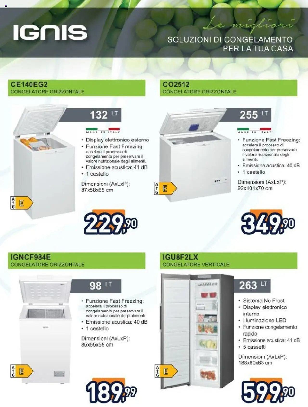 Volantino Unieuro del 18.10.2025 | Pagina: 4 | Prodotti: Congelatore