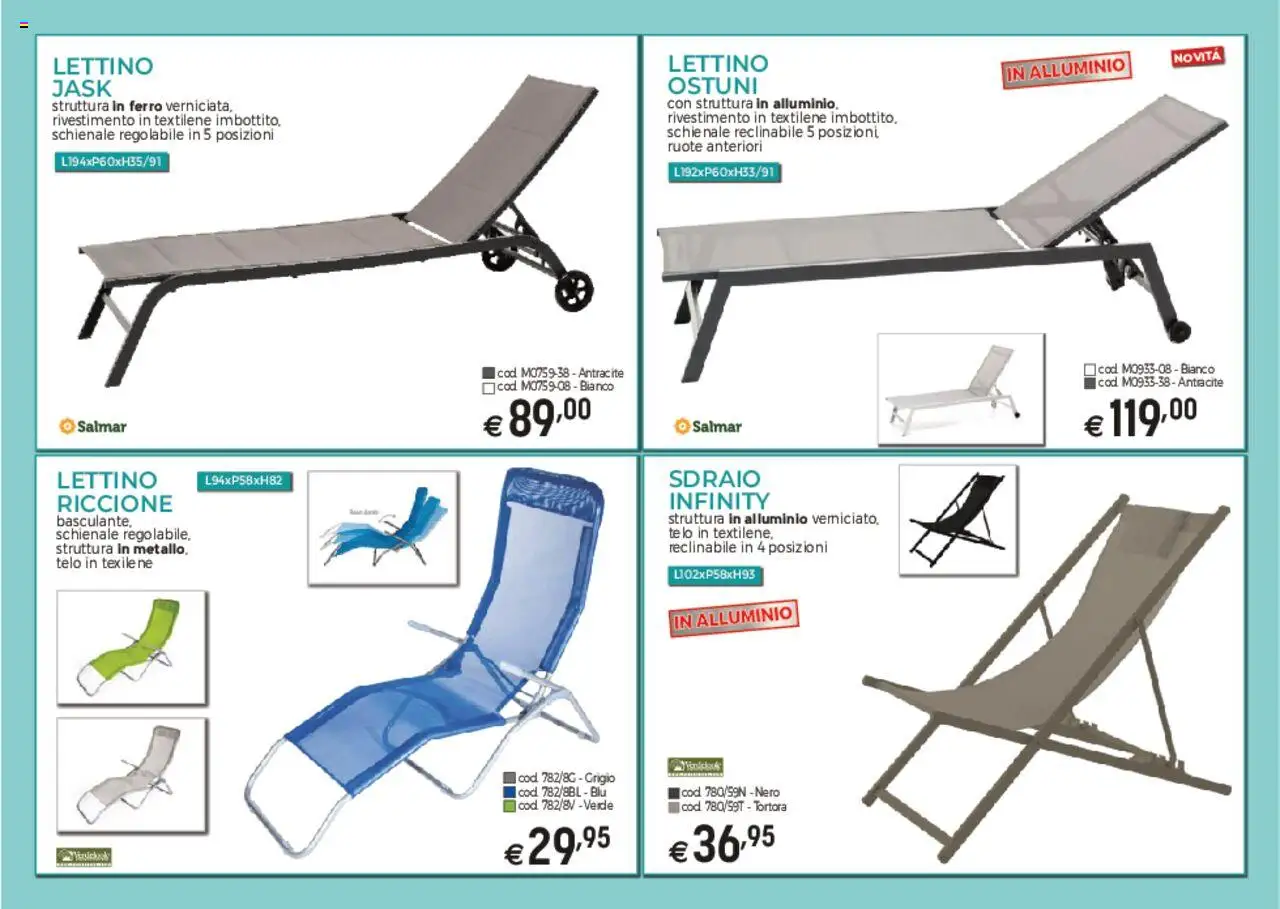 Volantino Brico OK del 03.03.2025 | Pagina: 15 | Prodotti: Tè, Sdraio, Lettino, Alluminio