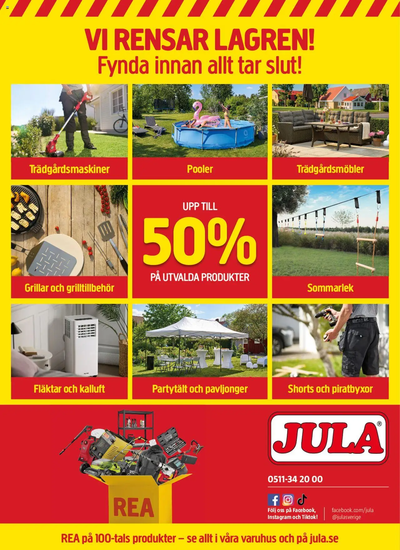 Jula reklamblad aktuell från 07.08.2025 | Sida: 16 | Produkter: Trädgårdsmöbler, Shorts