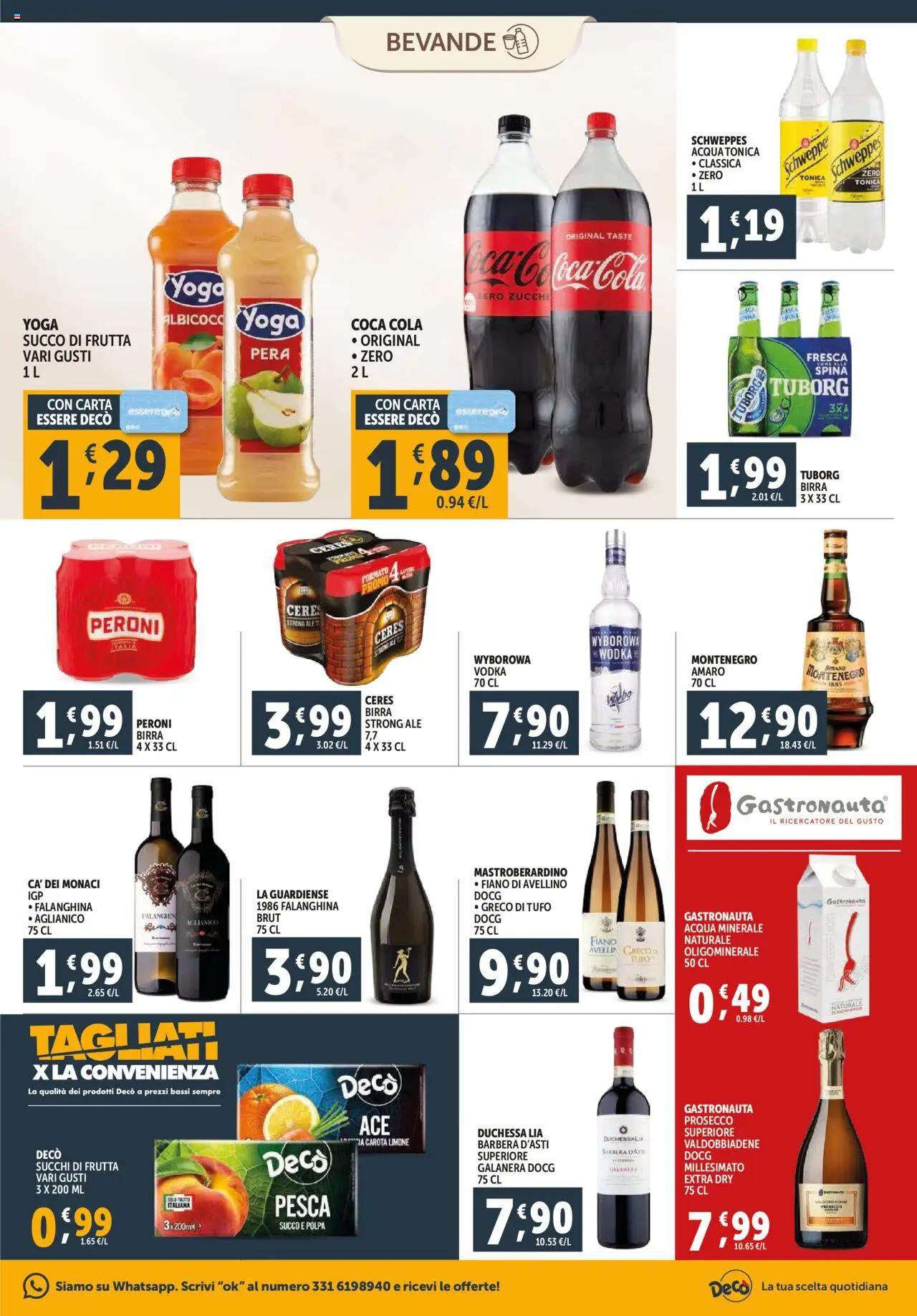 Volantino Decò del 16.10.2025 | Pagina: 17 | Prodotti: Birra, Pera, Succo di frutta, Amaro