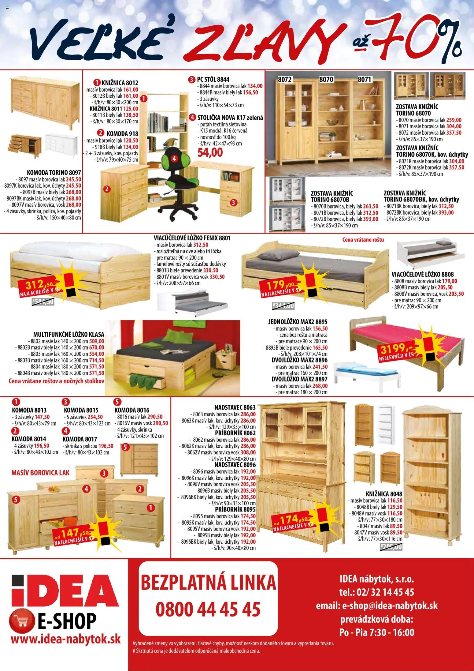 Nové IDEA nábytok akcie – leták je platný od 01.11.2025 | Strana: 4 | Produkty: Matrace, Matrac, Stôl, Úchytky