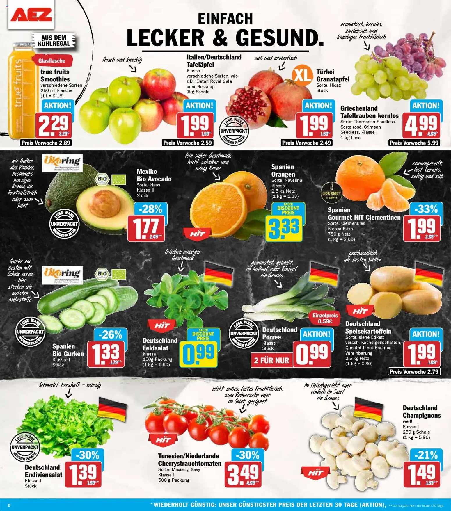 AEZ Prospekt 	 – gültig ab 10.11.2025 | Seite: 2 | Produkte: Berliner, Granatapfel, Avocado, Gurken