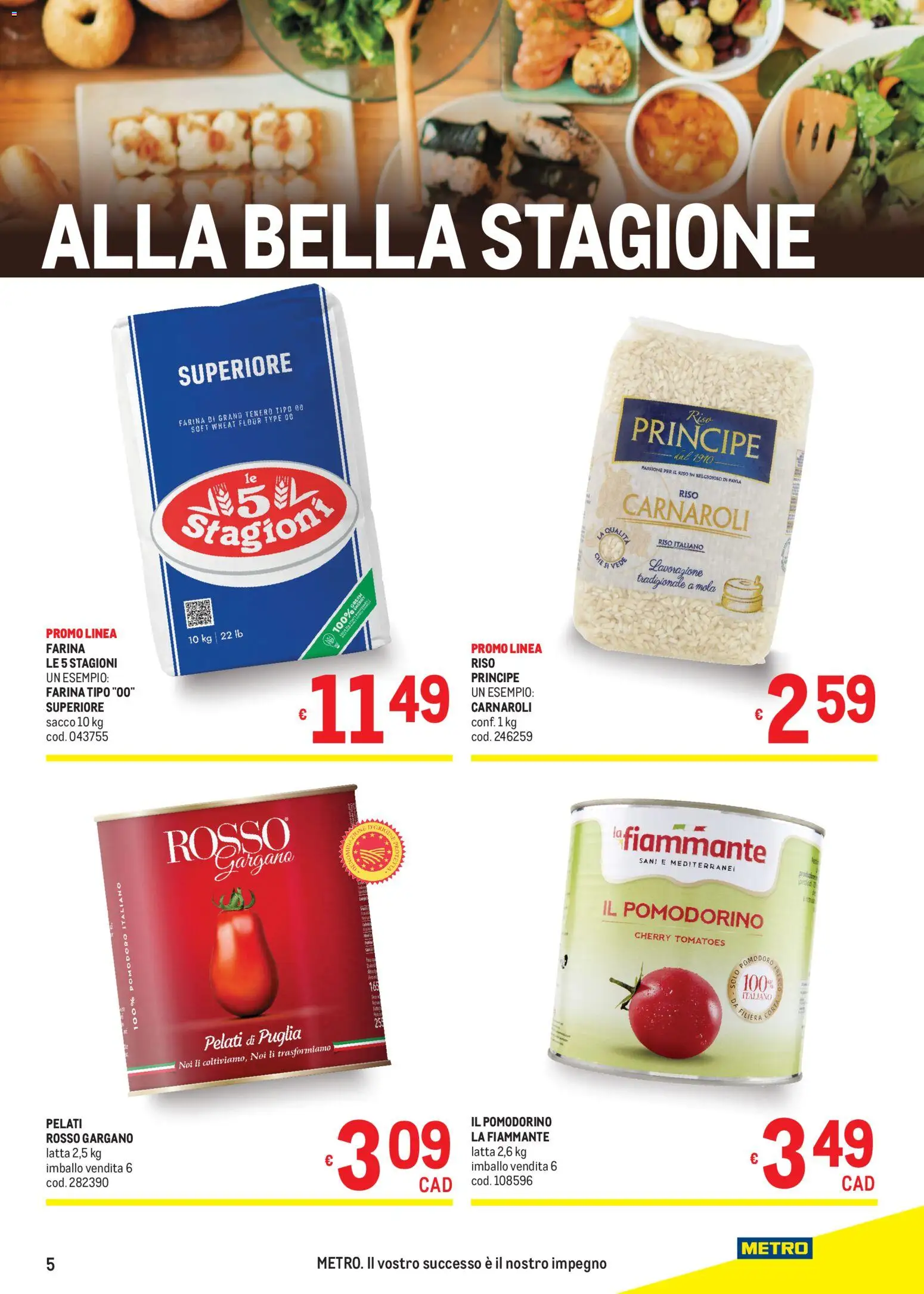 Volantino Metro del 02.04.2026 | Pagina: 5 | Prodotti: Riso, Pomodoro, Farina