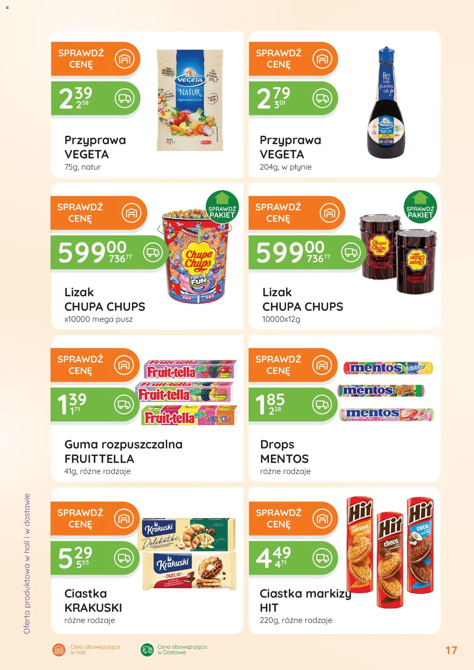 Eurocash Gazetka - Oferta Handlowa od 19.01.2026 | Strona: 17 | Produkty: Lizak Chupa Chups, Ciastka