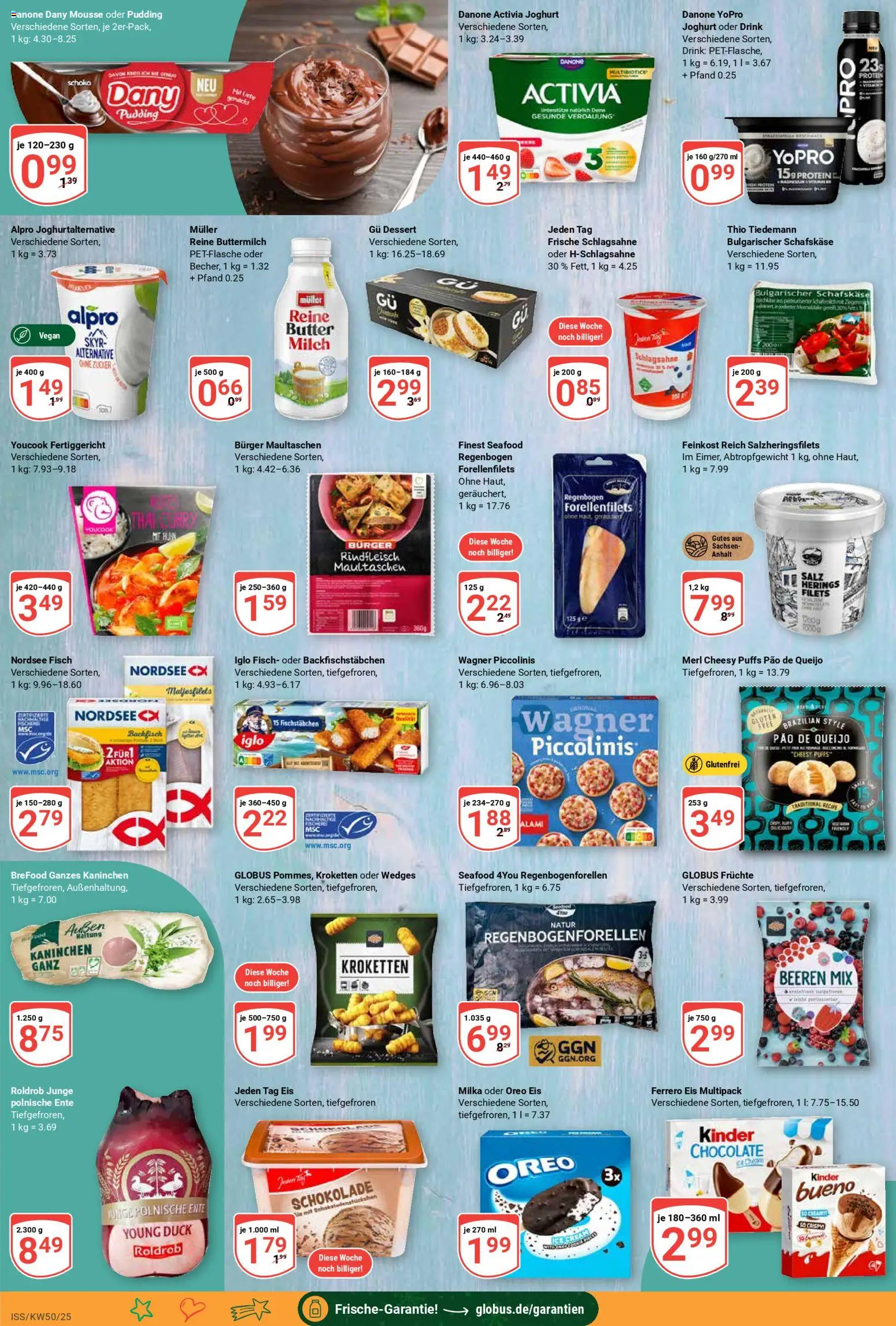 Globus Prospekt 	 – gültig ab 08.12.2025 | Seite: 9 | Produkte: Schlagsahne, Milka, Fisch, Rindfleisch