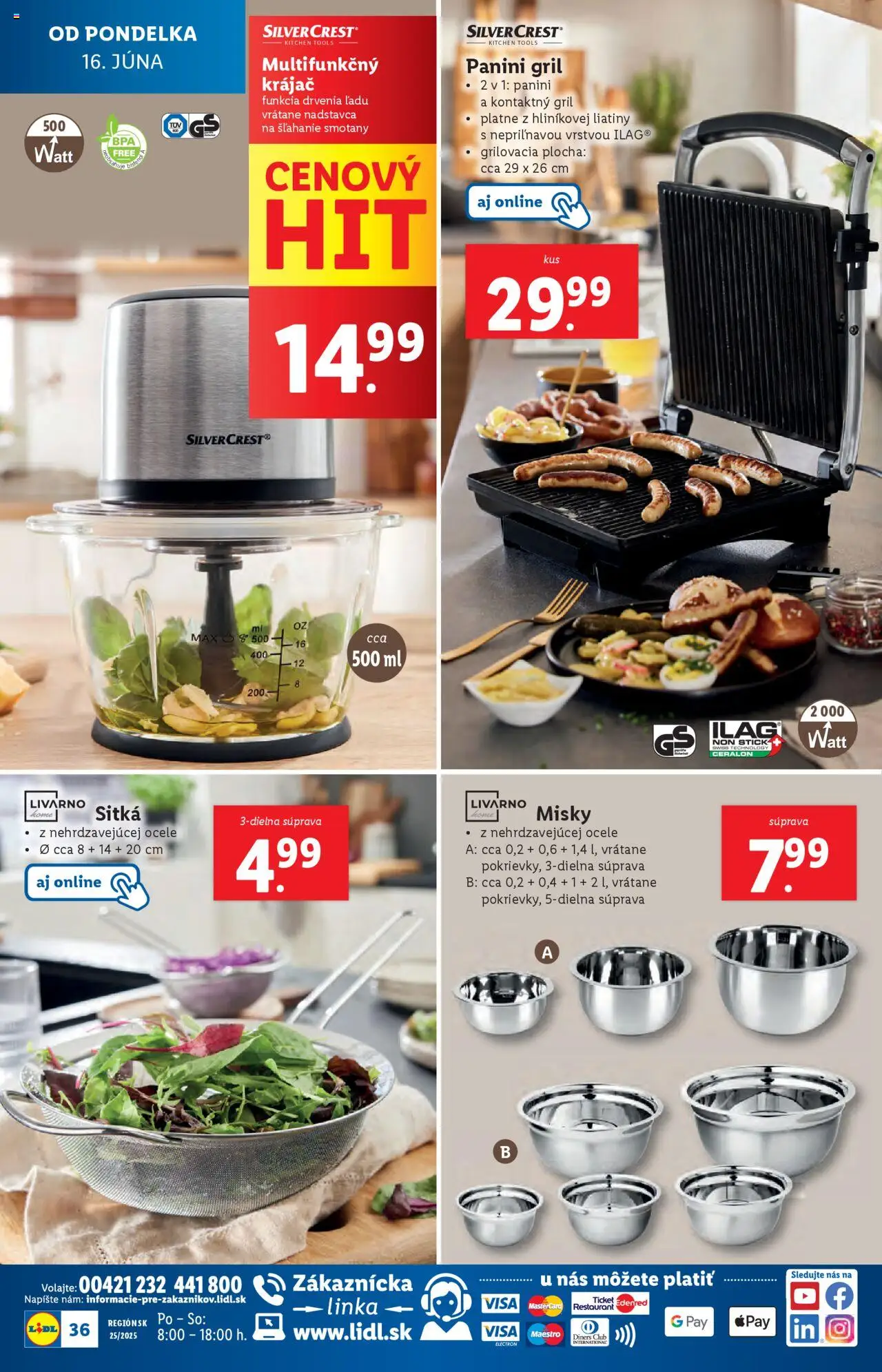 Lidl leták │ platný od 16.06.2025 | Strana: 48 | Produkty: Gril, Krájač