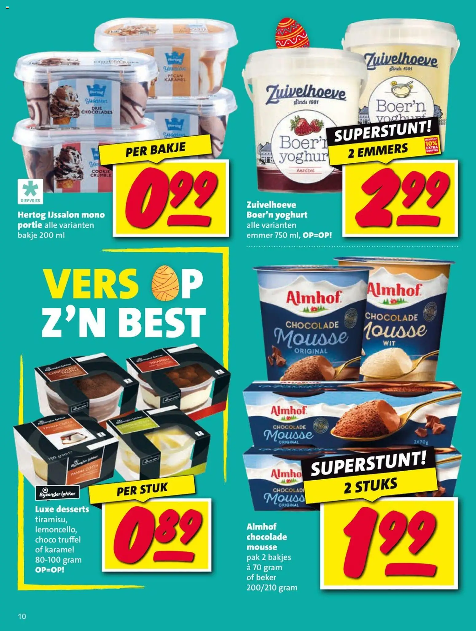 {H1} | Pagina: 10 | Producten: Yoghurt, Chocolade, Beker, Aardbei
