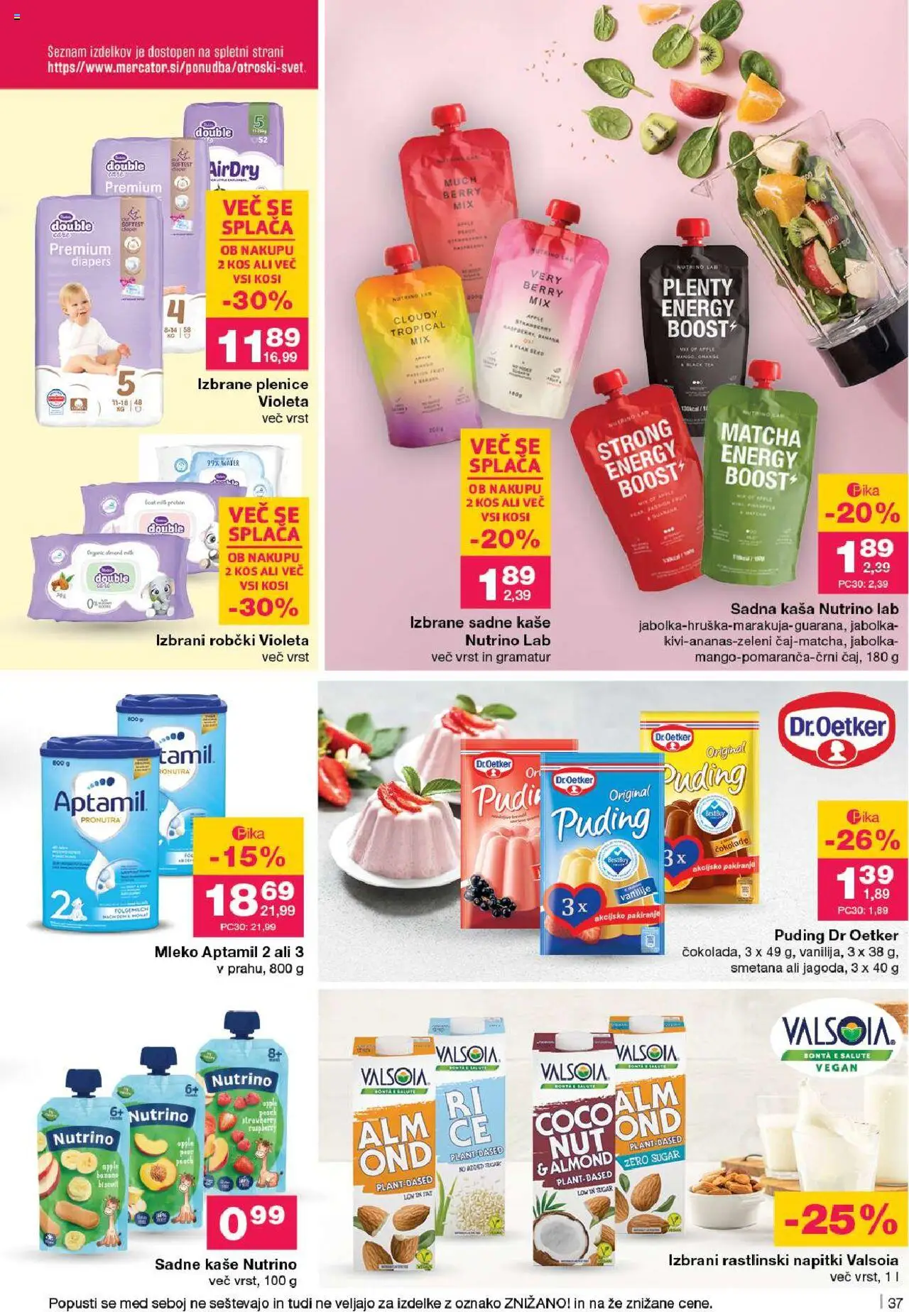 Novi Mercator katalog ponudbe – veljaven od 18.09.2025 | Stran: 37 | Izdelki: Puding, Mleko, Smetana, Mango
