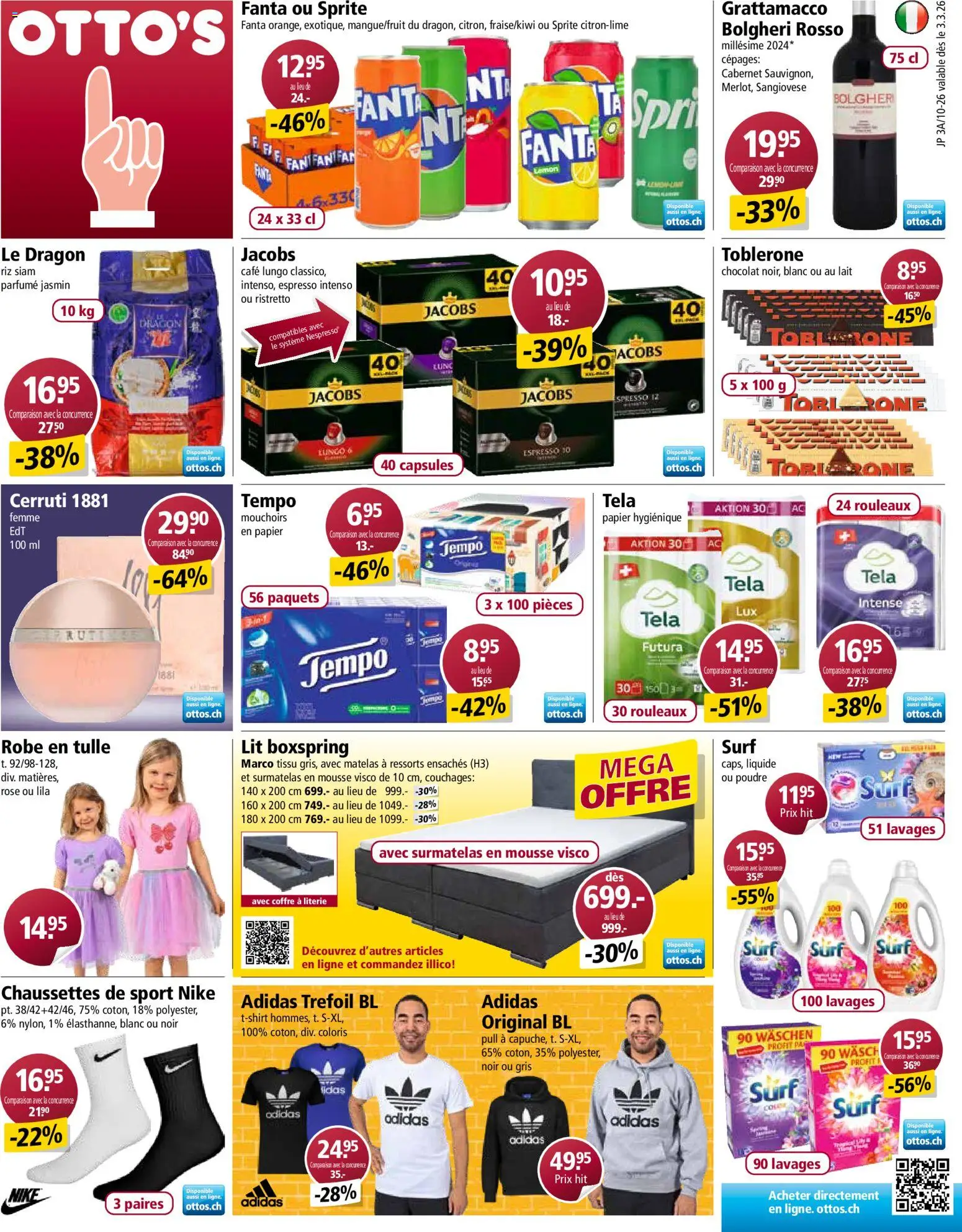 Otto's Aktionen FR – gültig ab 03.03.2026 | Seite: 1 | Produkte: Fanta, Sprite