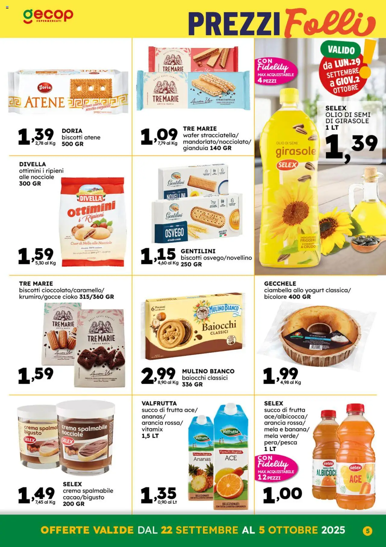 Volantino GECOP del 22.09.2025 | Pagina: 5 | Prodotti: Crema, Frutta, Olio, Miele