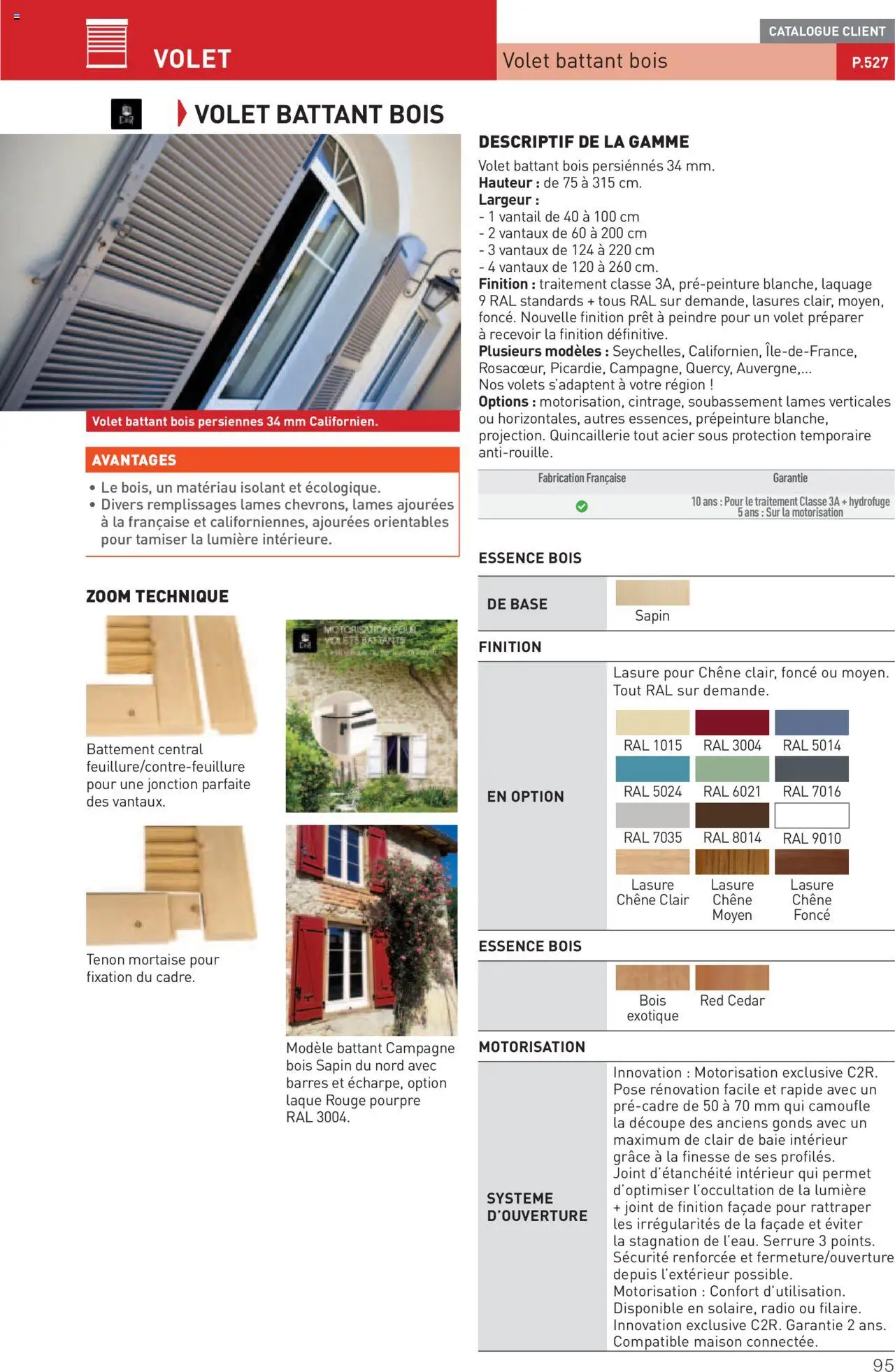  | Page: 95 | Produits: Radio, Base, Persiennes, Laque