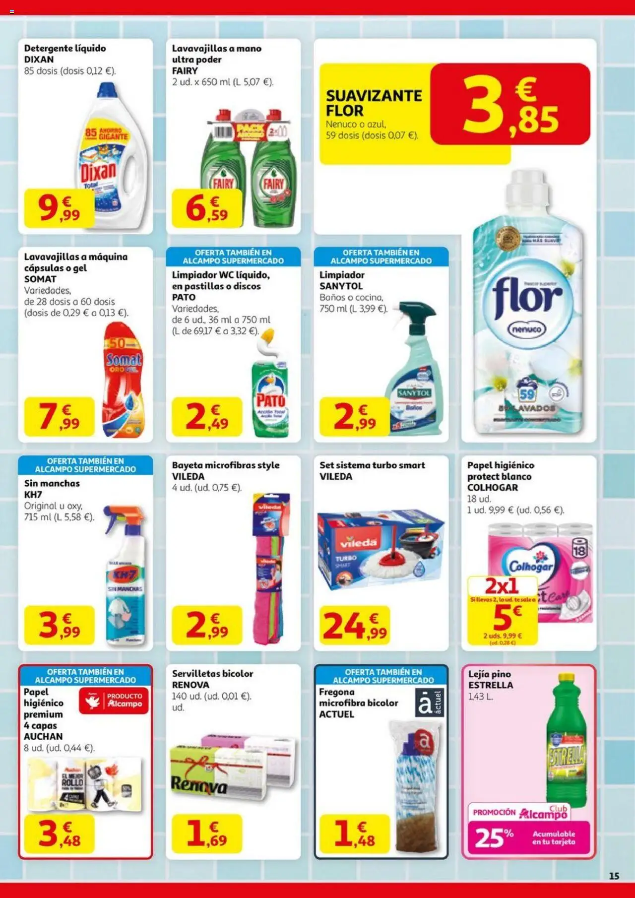 Alcampo - HP Nacional Unificado │ válido desde el 11.09.2025 | Página: 15 | Productos: Detergente, Papel higienico, Detergente líquido, Lavavajillas