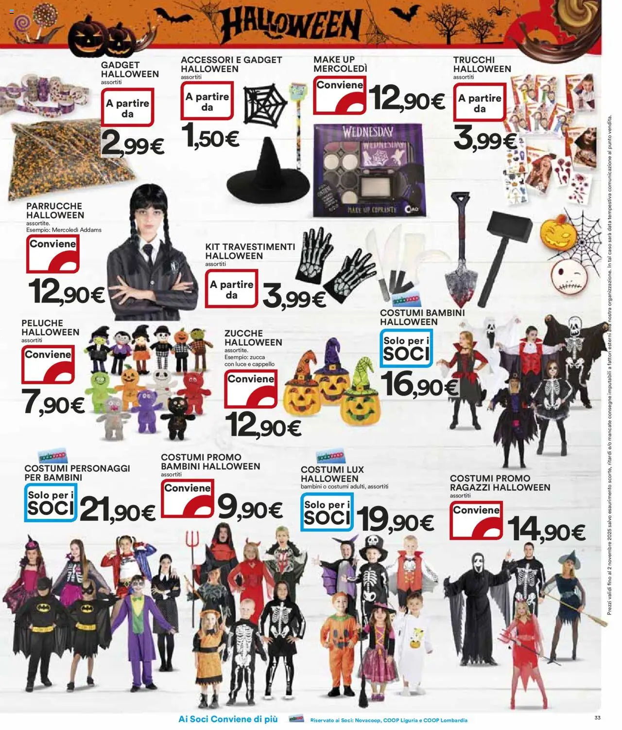 Volantino Ipercoop del 09.10.2025 | Pagina: 33 | Prodotti: Peluche, Zucca, Data, Cappello