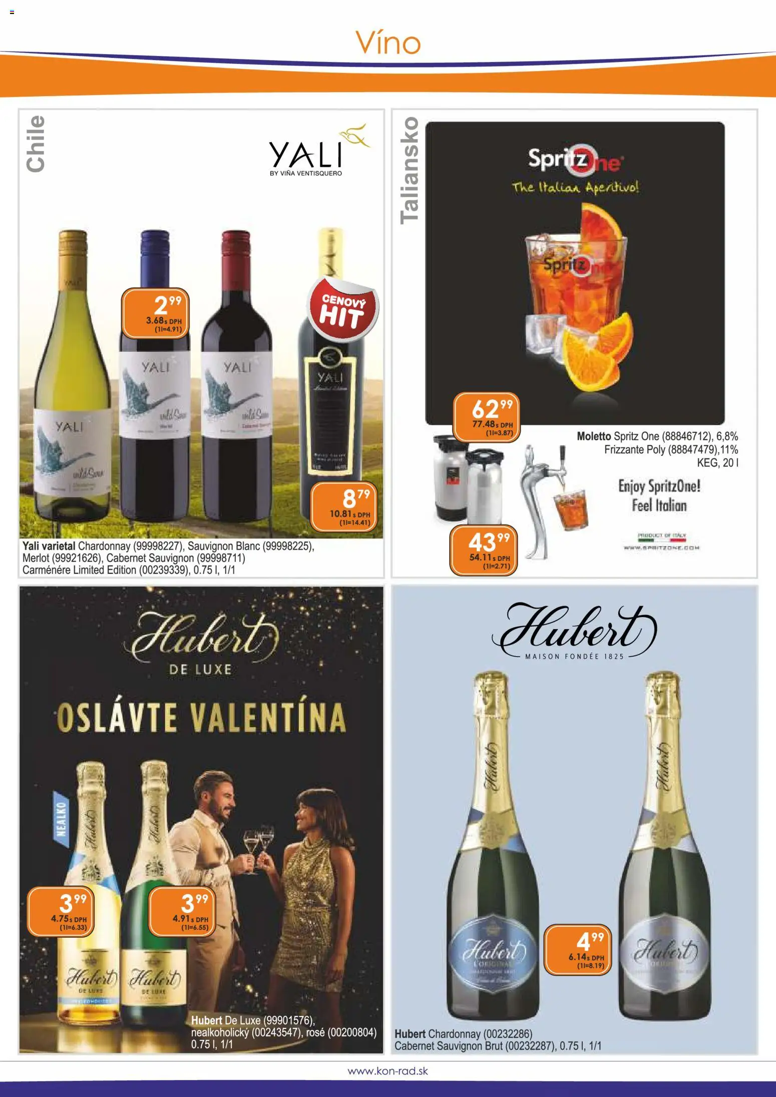 Nové KON - RAD akcie – leták je platný od 01.02.2026 | Strana: 11 | Produkty: Víno, Hubert de Luxe