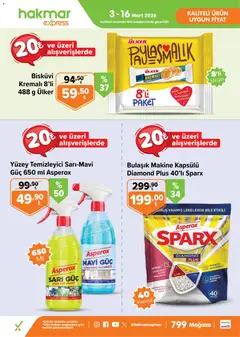 03.03.2026 tarihinden itibaren geçerli olan Hakmar Express kataloğu önizlemesi | Sayfa: 2