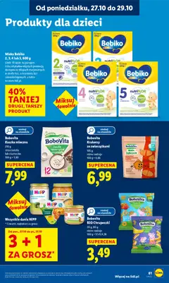 Pogląd oferty "Bobovita Kaszka mleczna 210 g stracciatella lub ciasteczko, Kaszka mleczna 210 g stracciatella lub ciasteczko" - ważna od 27.10.2025 | Strona: 65 | Produkty: Gruszka, Mleka, Lasagne, Mleko