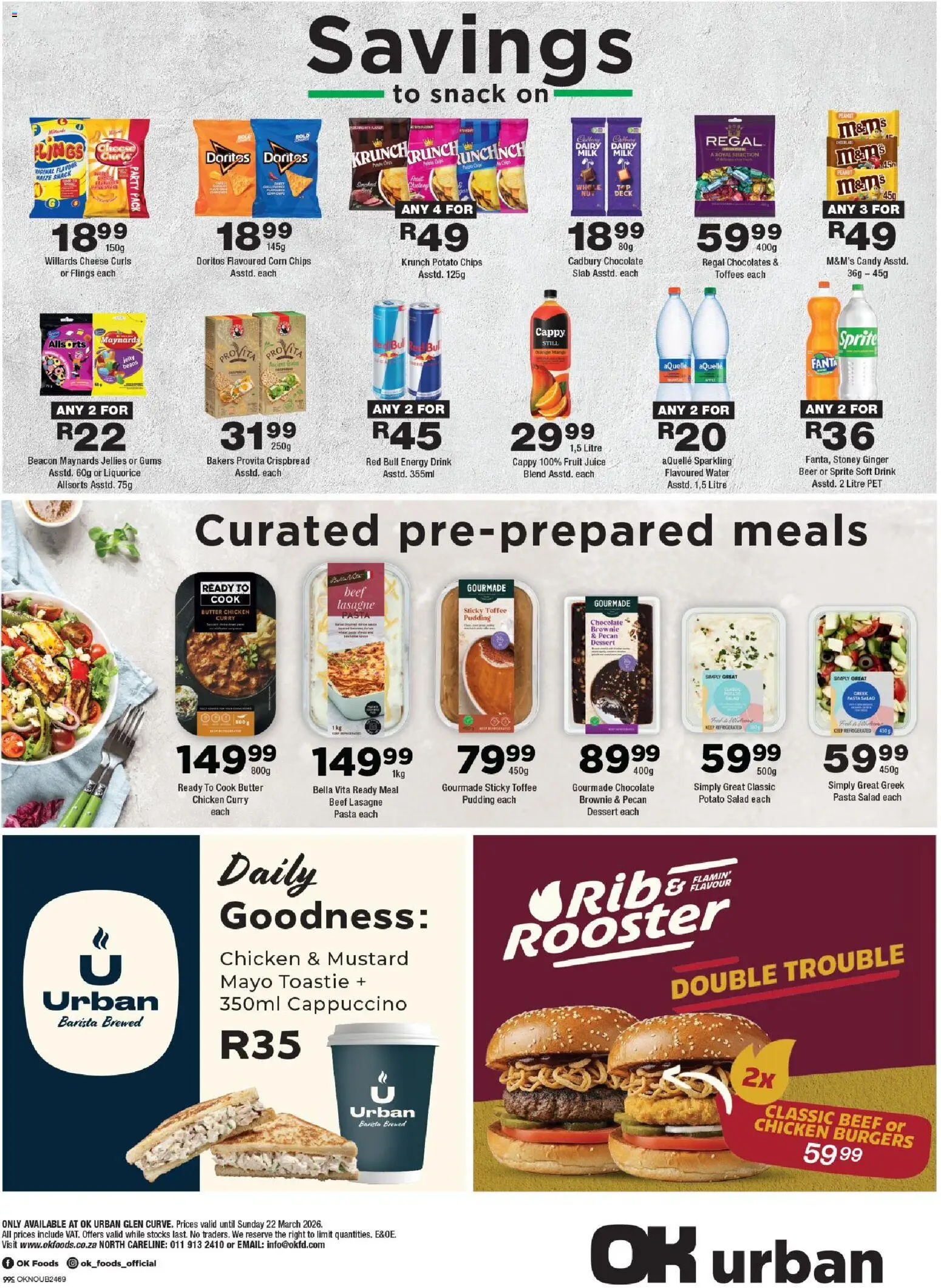 New OK Foods catalogue – valid from 11.03.2026 | Page: 4 | Products: Milk, Chicken, Stoney, Pasta