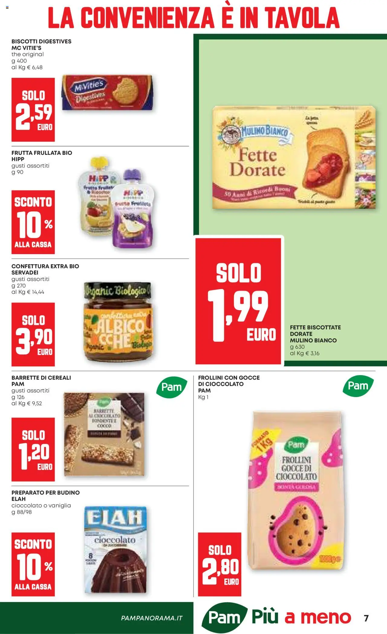 Volantino PAM del 07.08.2025 | Pagina: 7 | Prodotti: Biscotti, The, Fette biscottate, Frollini