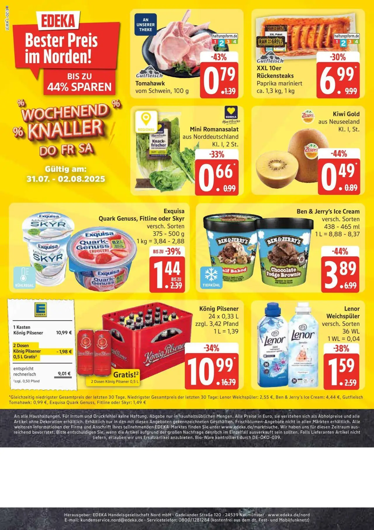 Edeka prospekt Großenwiehe	 - gültig ab dem 27.07.2025 | Seite: 24 | Produkte: Grill, Skyr, Exquisa, Kiwi