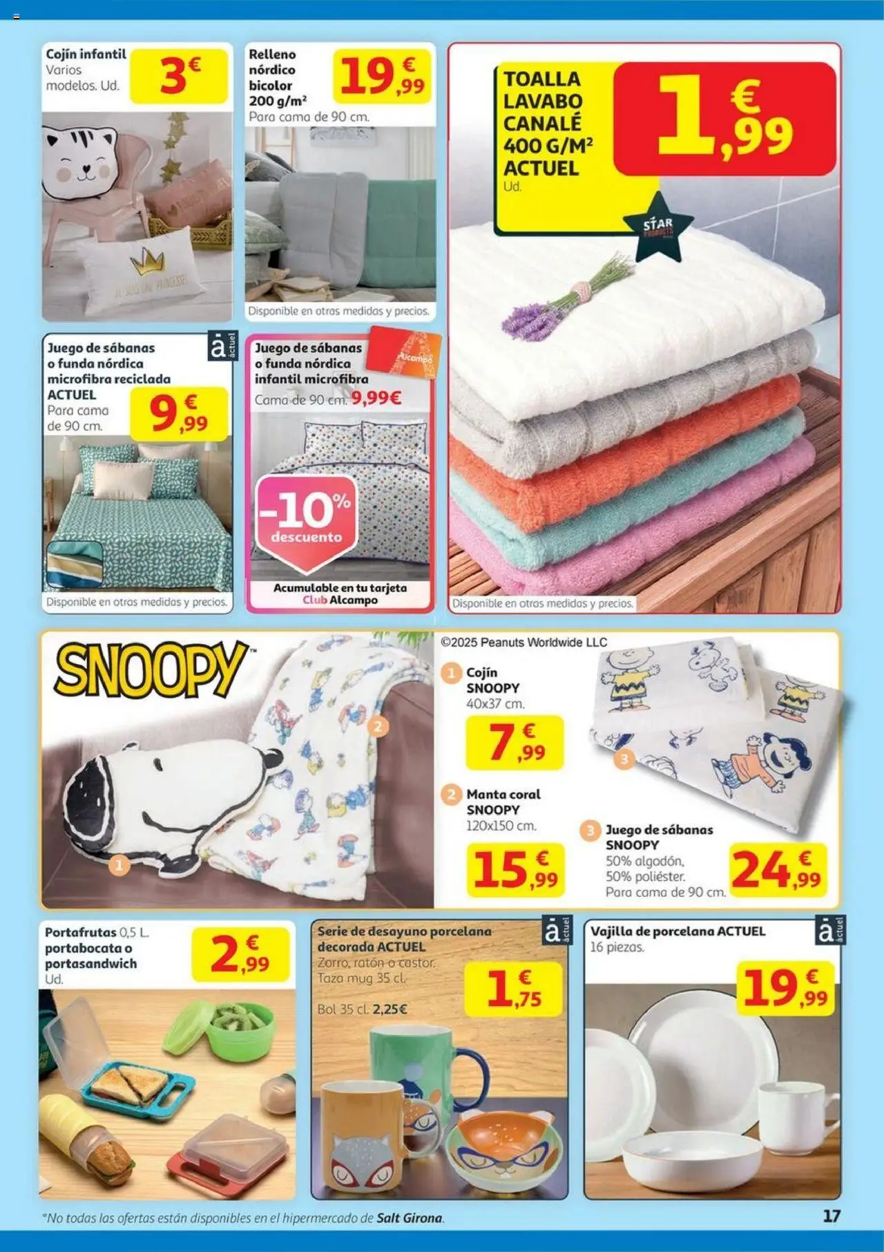 Alcampo - HP Nacional  │ válido desde el 28.08.2025 | Página: 17 | Productos: Juego de sábanas, Manta, Funda, Βρεφικό κρεβάτι