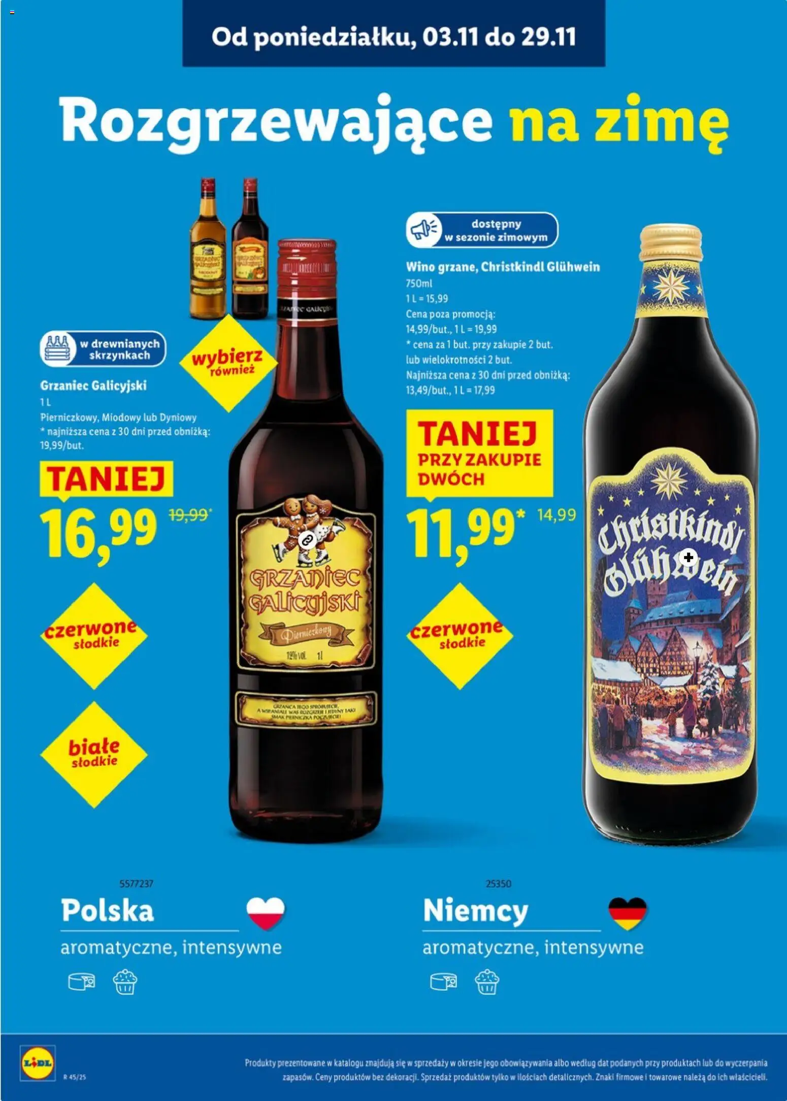 Lidl Katalog karta win od 03.11.2025 | Strona: 2 | Produkty: Grzaniec galicyjski, Wino