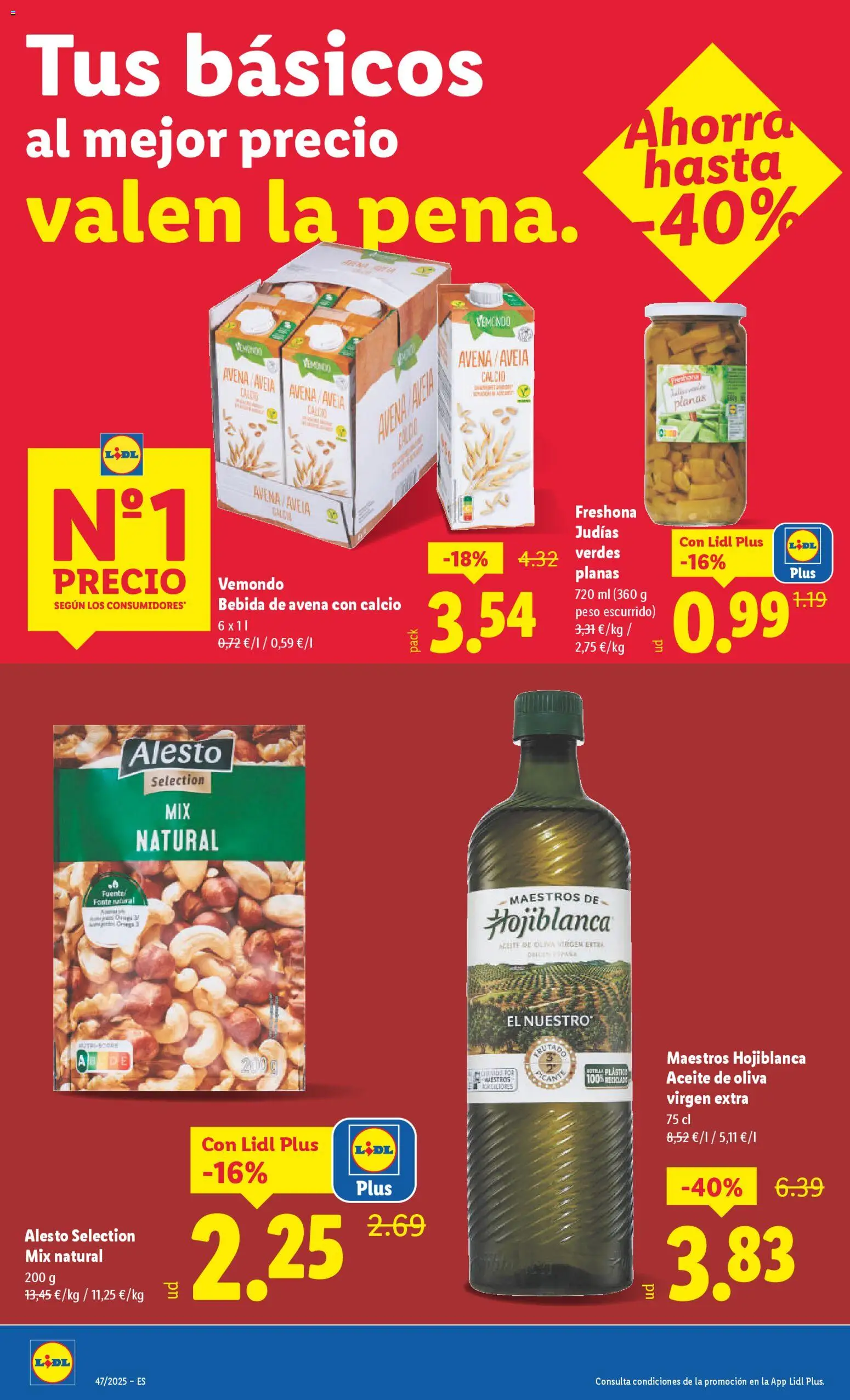 Lidl folleto │ válido desde el 17.11.2025 | Página: 14 | Productos: Aceite, Aceite de oliva, Aceite de oliva virgen extra, Bebida de avena