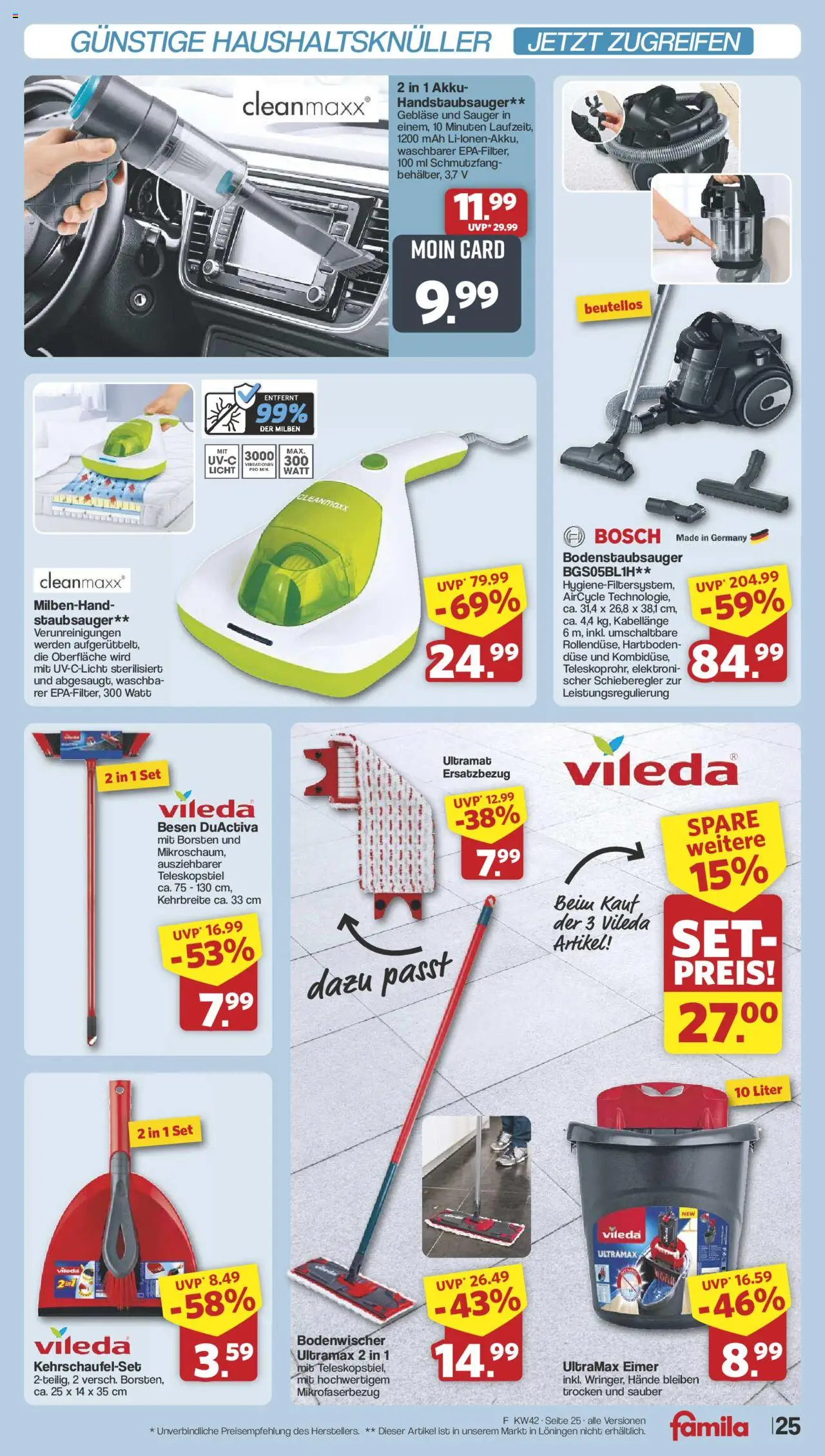 Famila Nordwest Prospekt 	 – gültig ab 13.10.2025 | Seite: 29 | Produkte: Bosch, Staubsauger