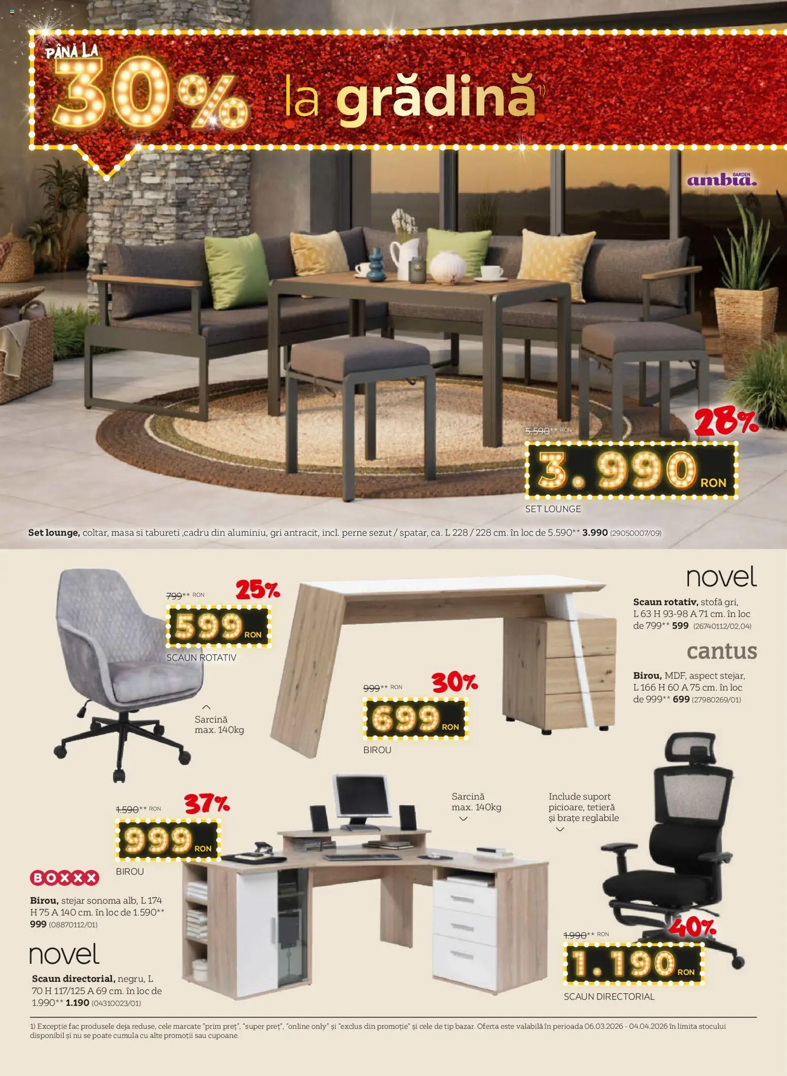 Noul catalog XXXLutz – valabil de la 16.03.2026 | Pagină: 12 | Produse: Çikolatalı gofret, Masă, Scaun