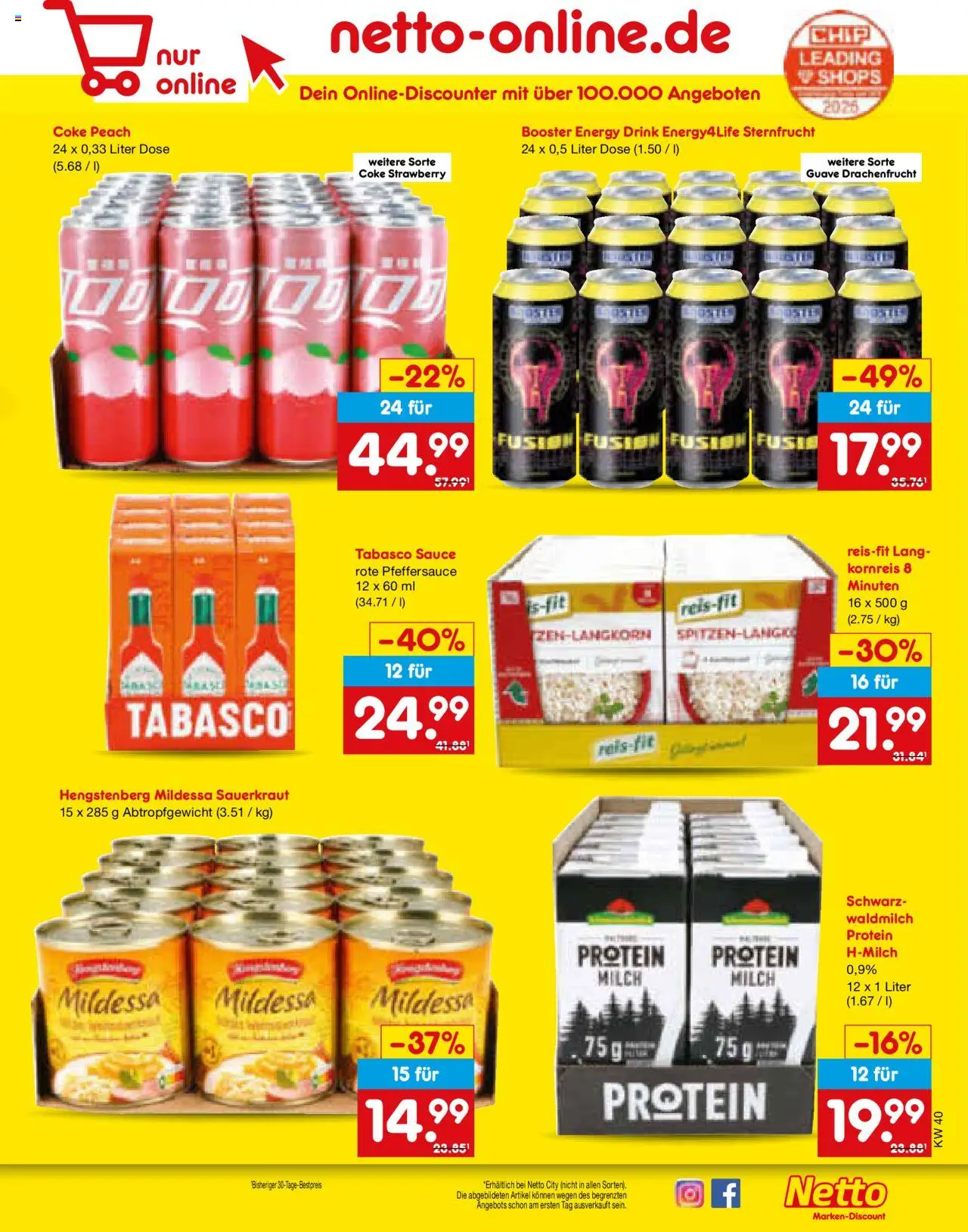 Netto Marken-Discount Prospekt 	 – gültig ab 29.09.2025 | Seite: 55 | Produkte: Milch, Energy