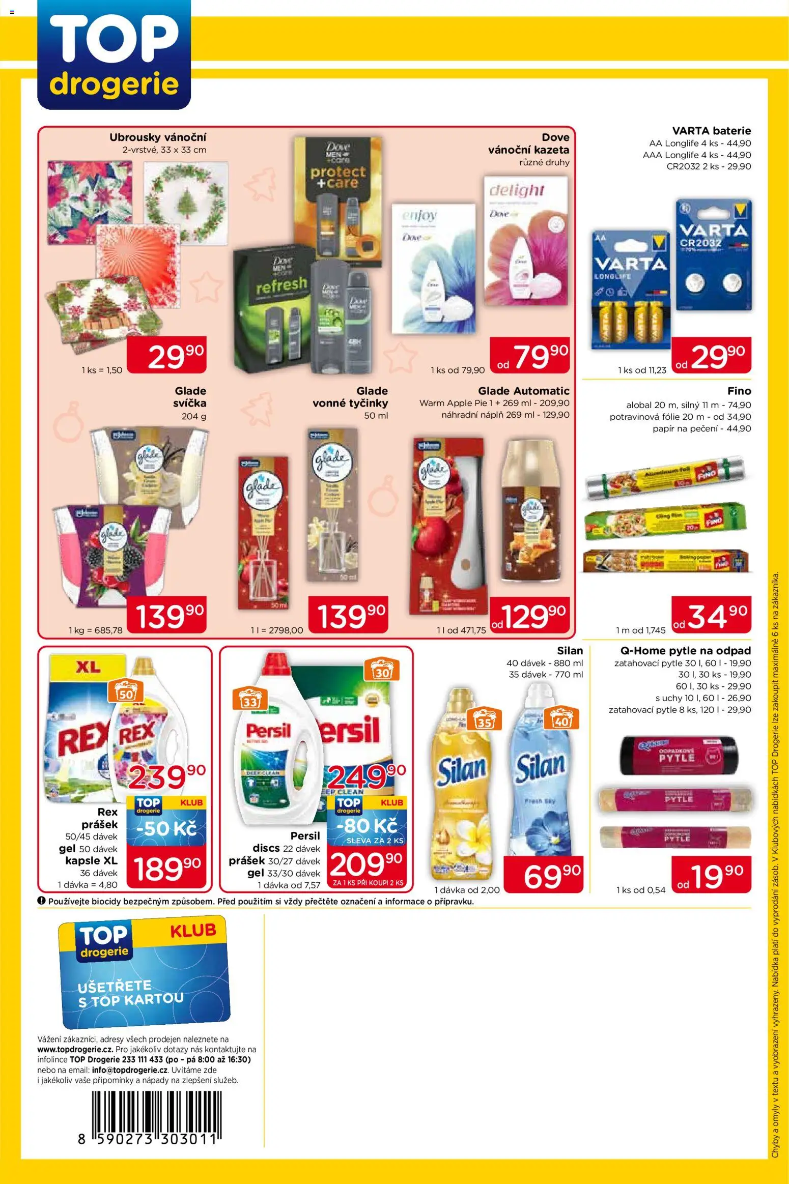 Top drogerie leták od 27.11.2025 | Strana: 4 | Produkty: Fólie, Svíčka, Pytle na odpad, Baterie