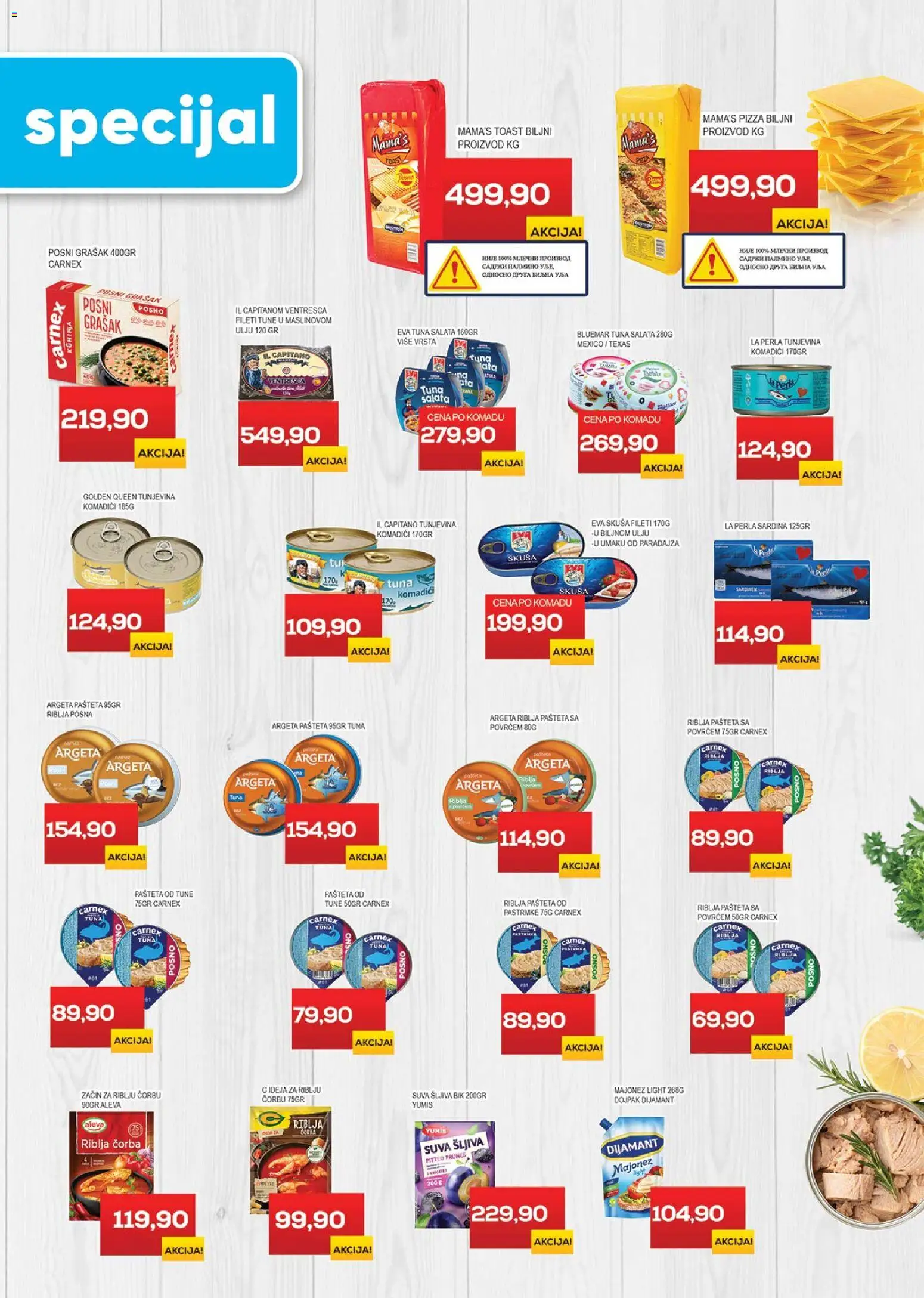 Medius katalog - važi od 24.02.2026 | Strana: 9 | Proizvode: Salata, Grašak, Šljiva, Sardina