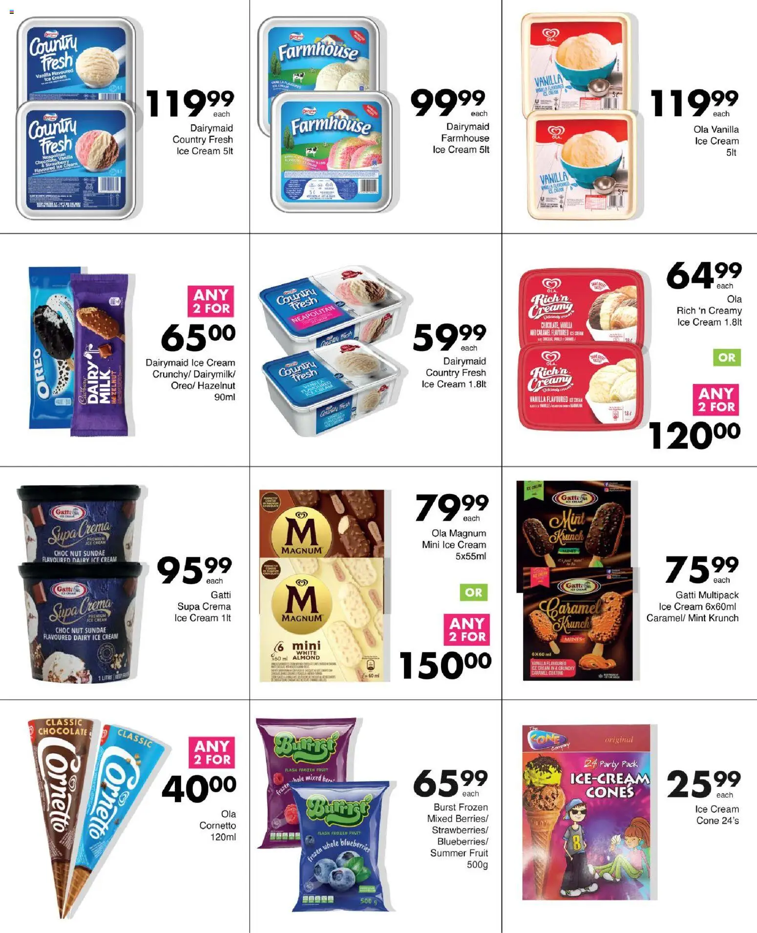 New Save catalogue – valid from 25.03.2026 | Page: 9 | Products: Blueberries, Cream, Ice cream, Fruit