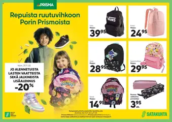 Katso Prisma tarjoukset - Repuista ruutuvihkoon Porin Prismoista voimassa alkaen 31.07.2025