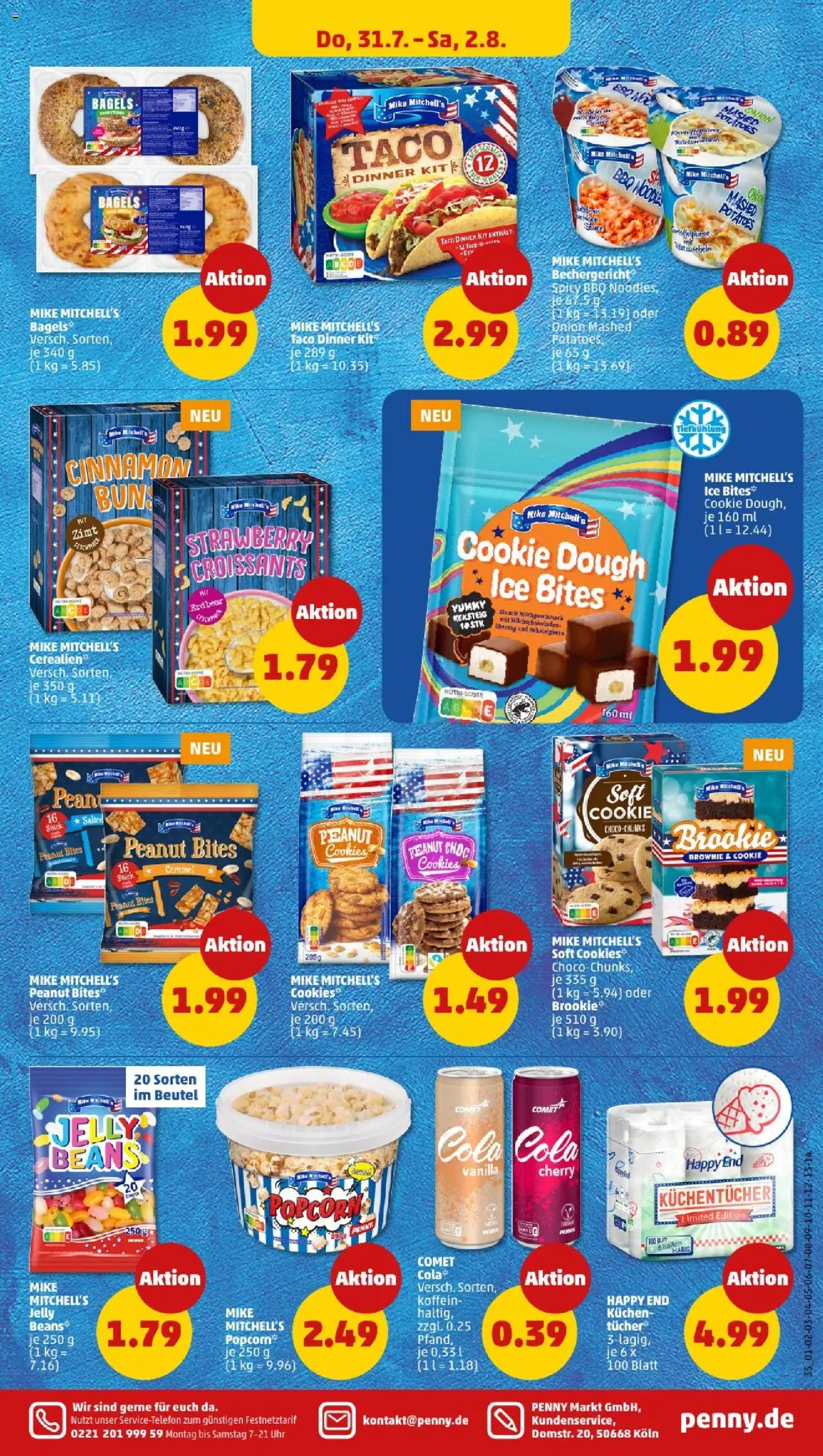Penny - Niedersachsen - gültig ab dem 28.07.2025 | Seite: 31 | Produkte: Cola, Kuchen, Uhr